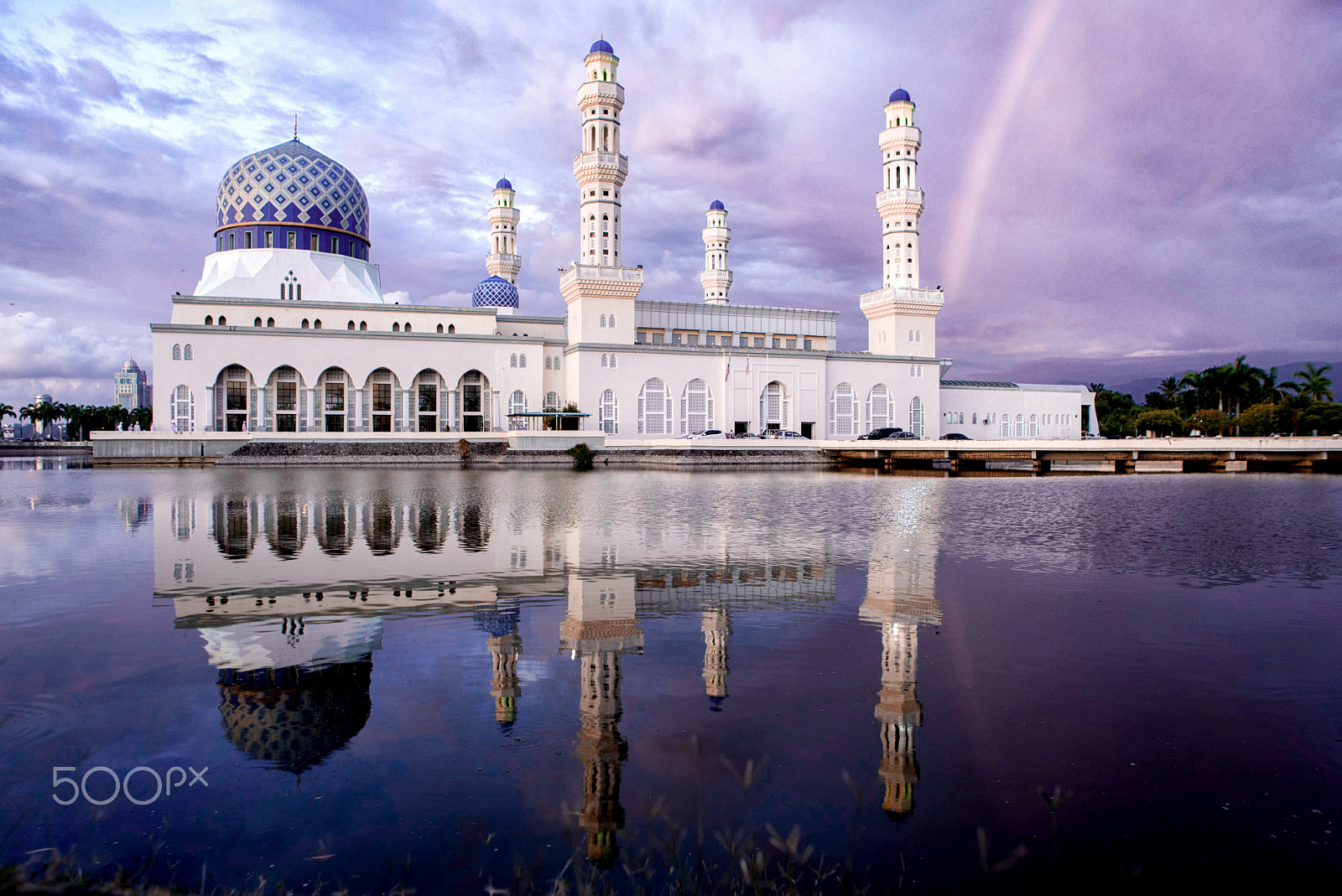 Nikon D750 + Sigma 24mm F1.8 EX DG Aspherical Macro sample photo. Kota kinabalu city mosque photography