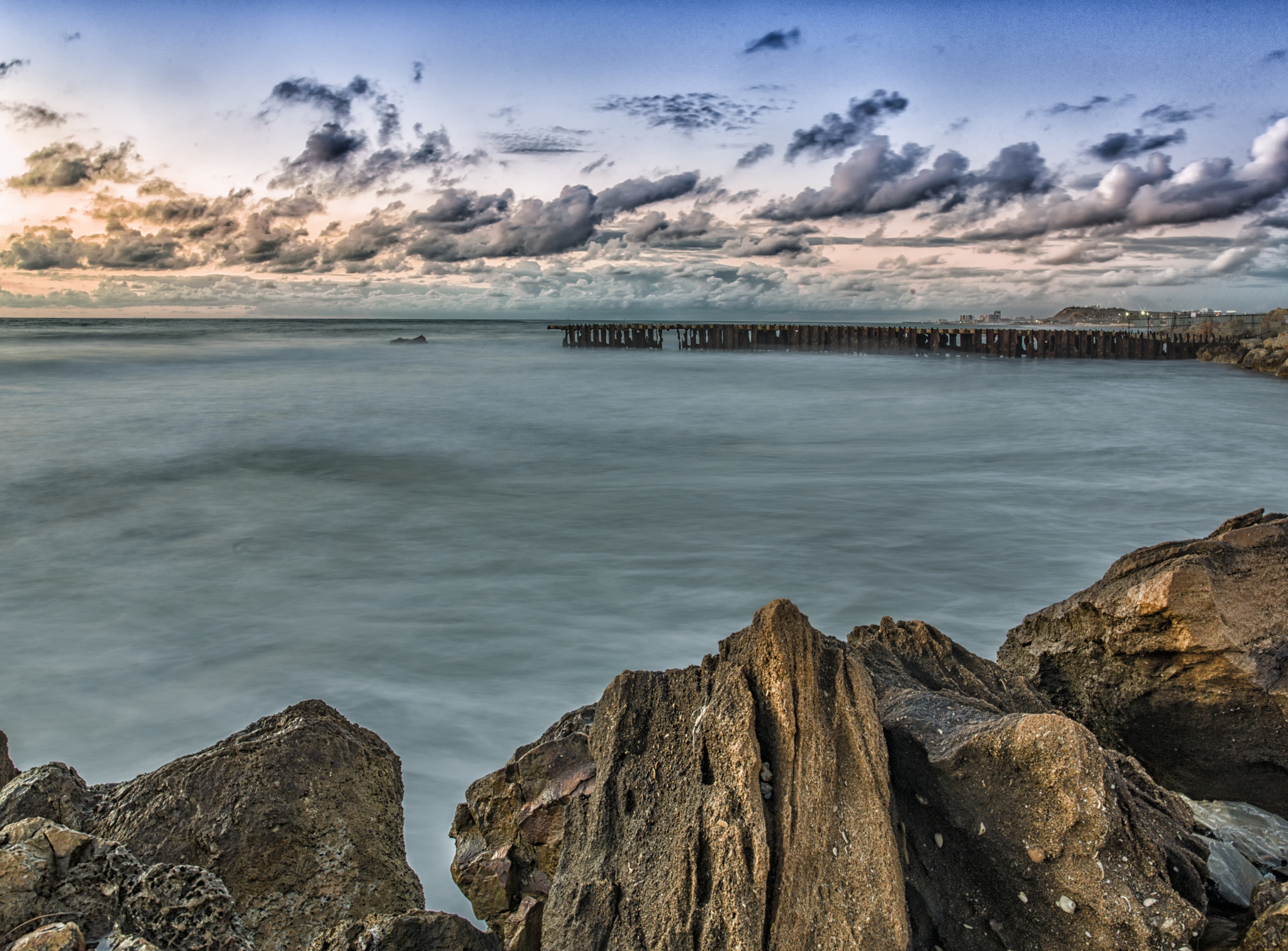 Hasselblad H4D + HC 35 sample photo. Twilight pier photography