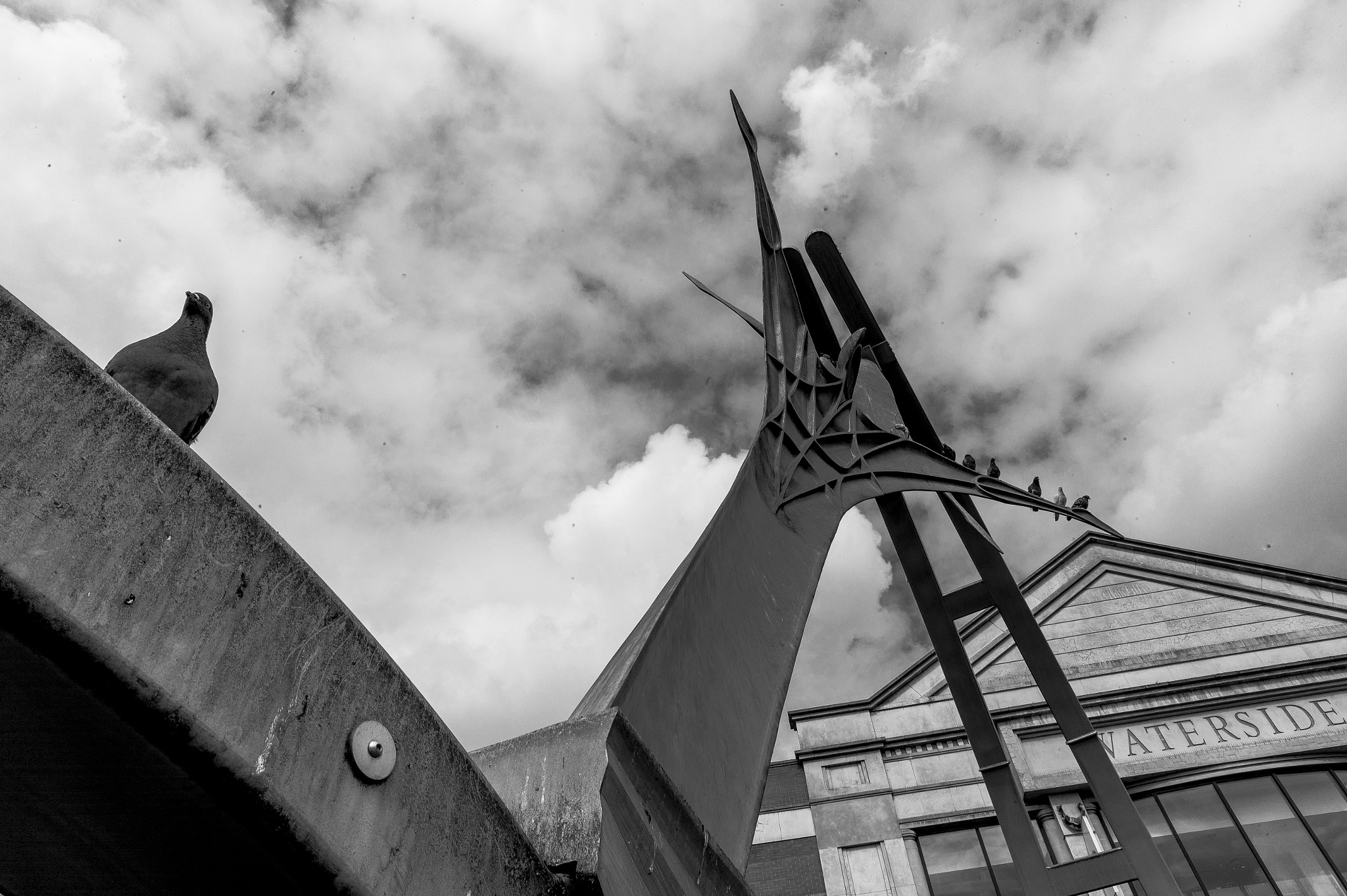 Elmarit-M 21mm f/2.8 sample photo. Waterside shopping centre and river witham in lincoln, lincolnshire,uk. black and... photography