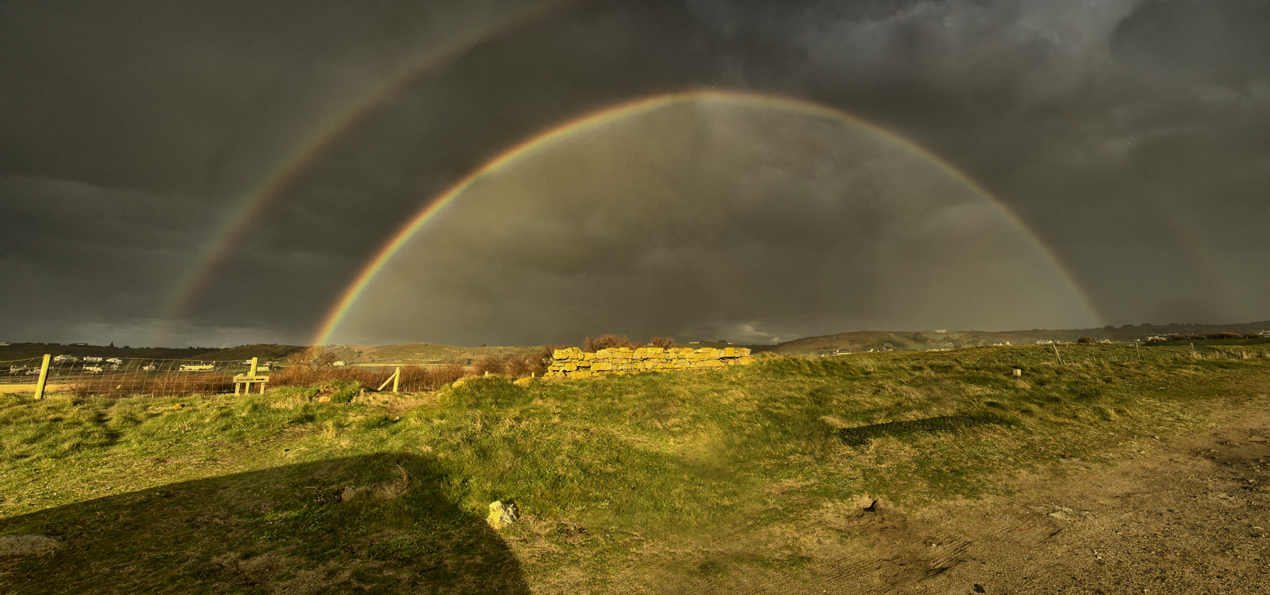 Sony a6000 + Canon EF 17-40mm F4L USM sample photo. Rainbows at sunset photography