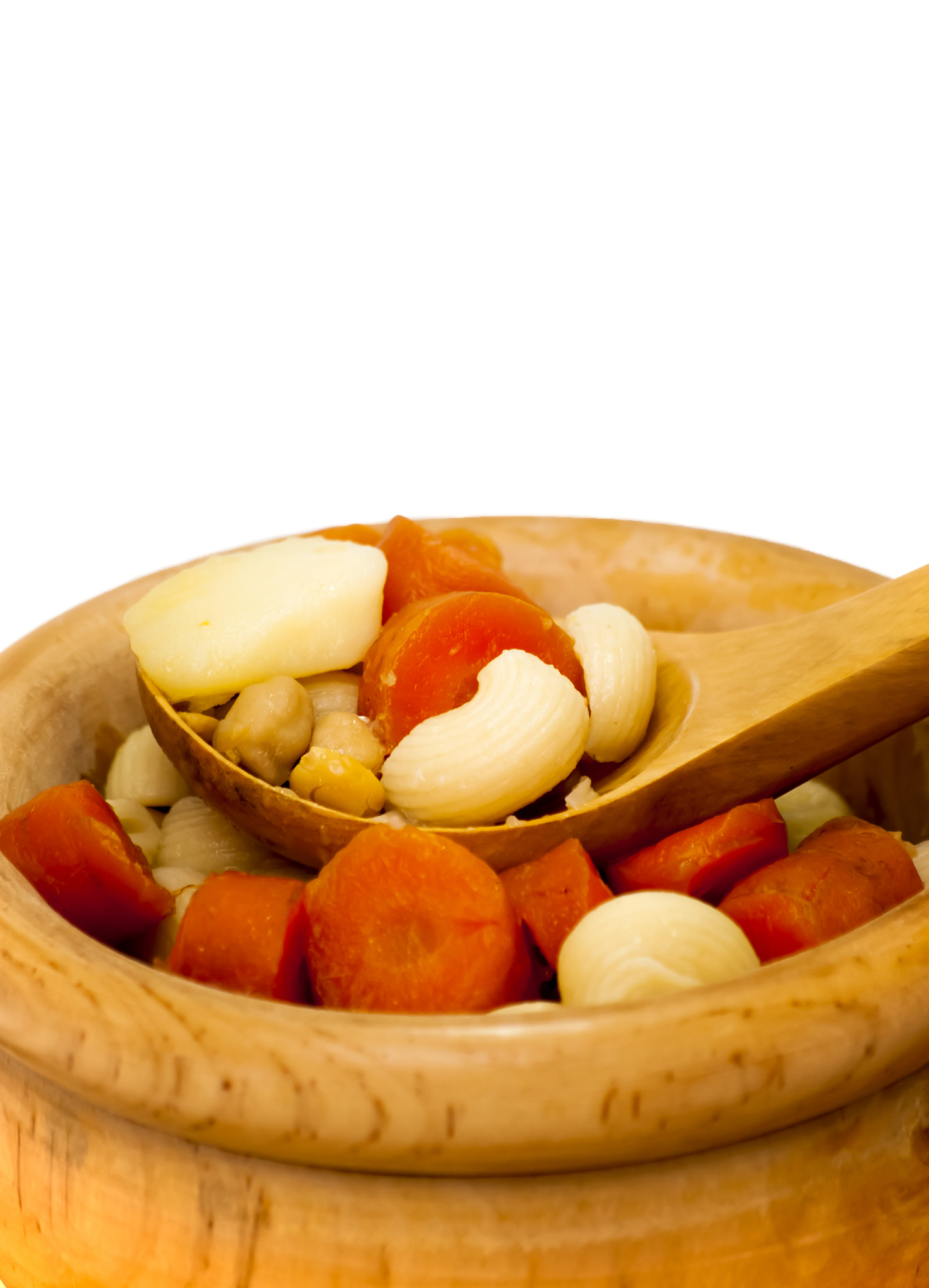Nikon D200 sample photo. Pasta soup with carrots and chickpeas photography