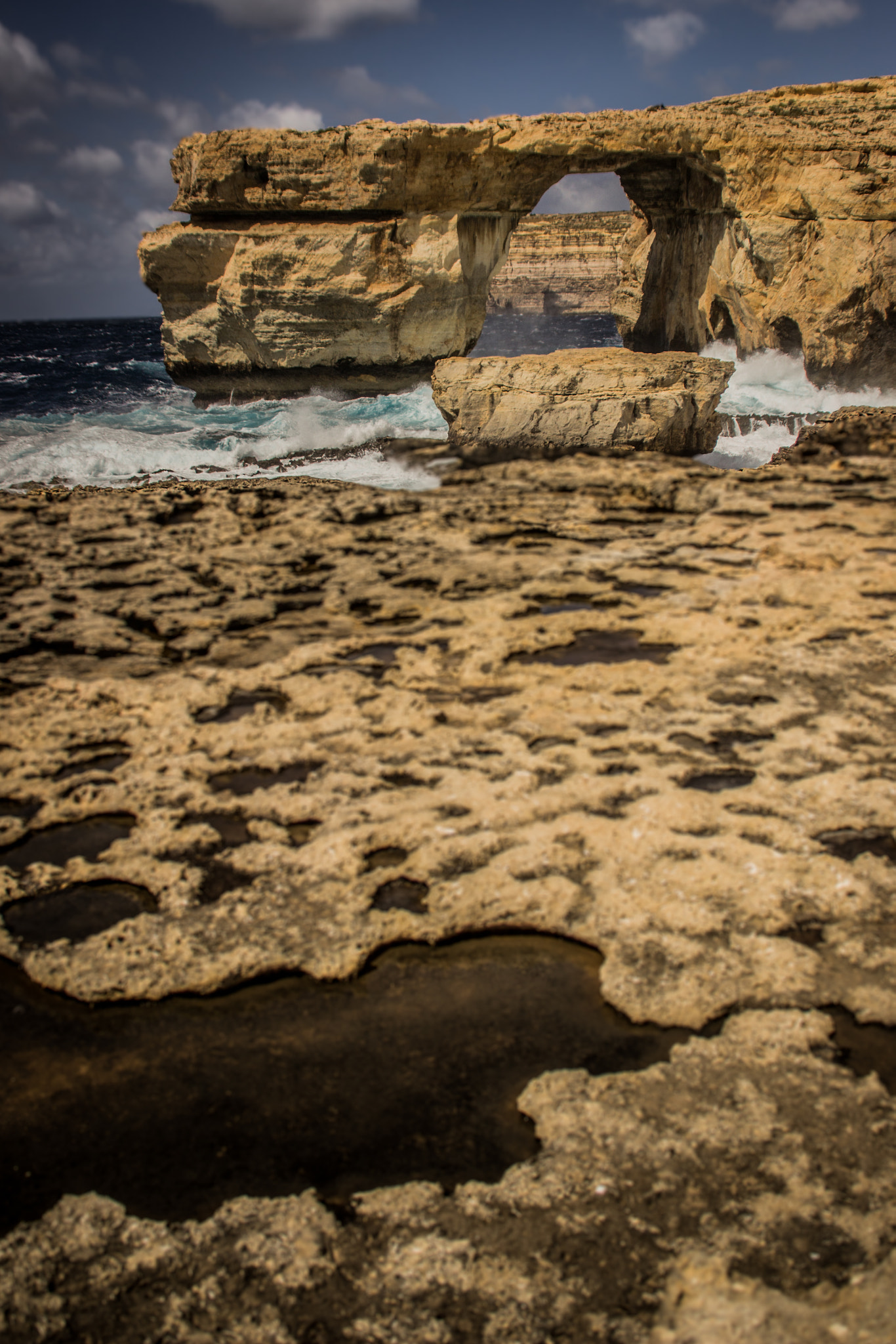 Canon EF 75-300mm F4.0-5.6 IS USM sample photo. Dwejra azurre window photography