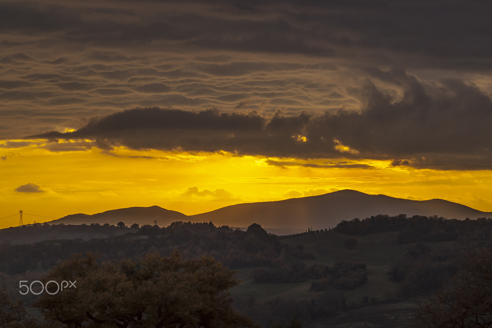 Pentax K100D + Sigma sample photo. Tramonto in maremma photography