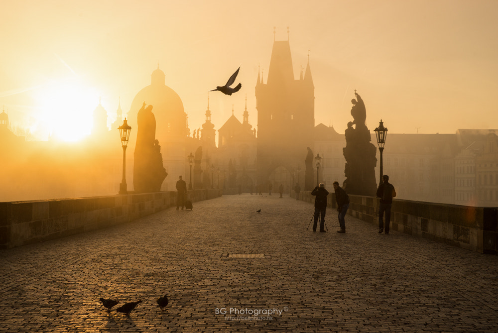 Sony a7 II + Canon EF 85mm F1.2L II USM sample photo. Sunrise on charles bridge. photography