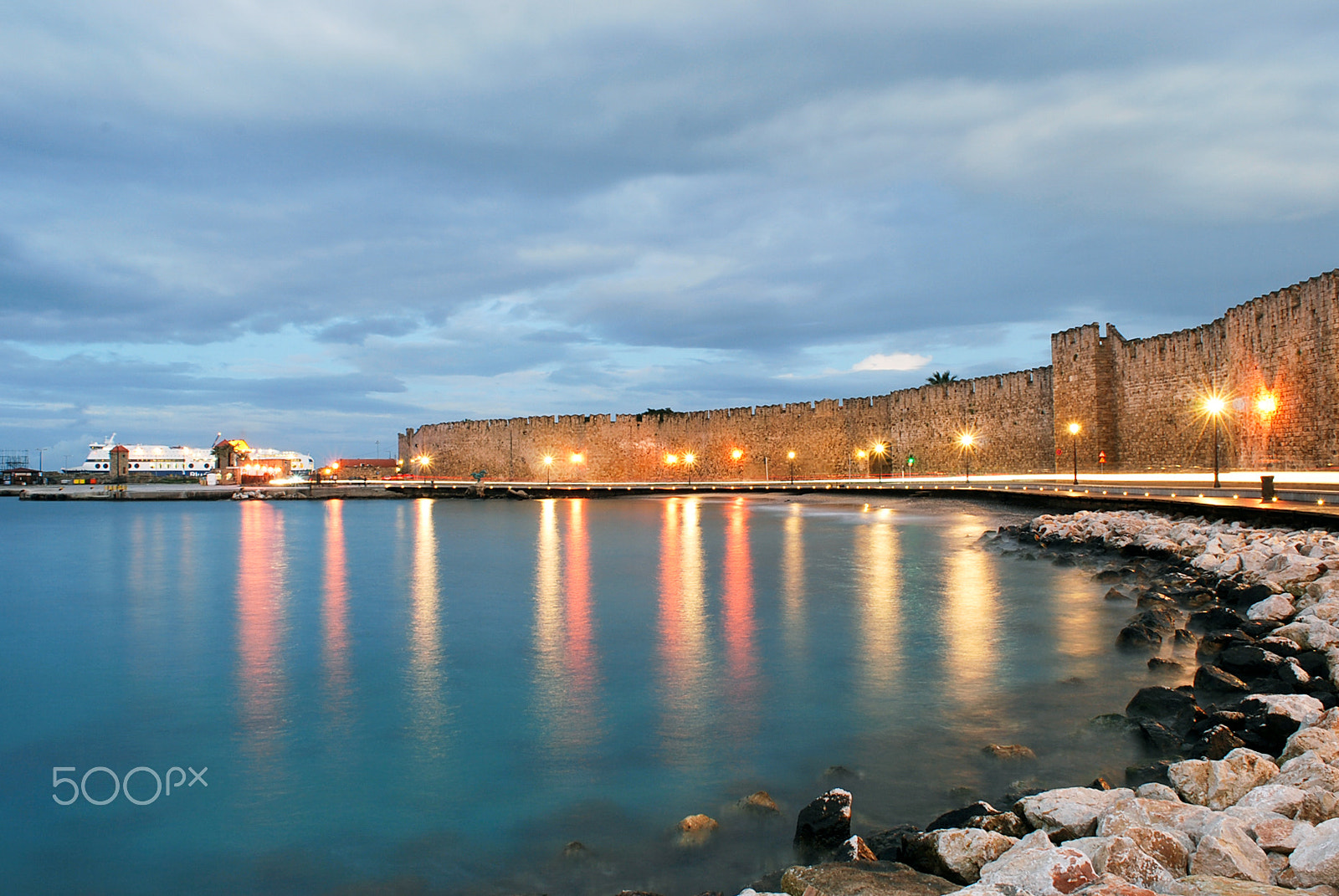 Nikon D60 sample photo. Rhodes old town walkway photography