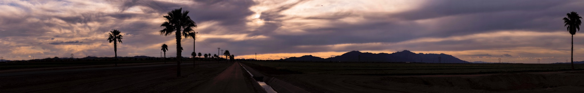 Sony Alpha NEX-7 + Sigma 70mm F2.8 EX DG Macro sample photo. Desert sunset panorama 4/11/16 photography