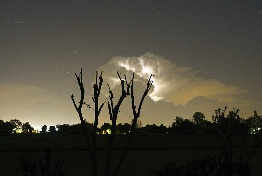 Sony a6000 + Canon EF 50mm F1.4 USM sample photo. Far storm photography