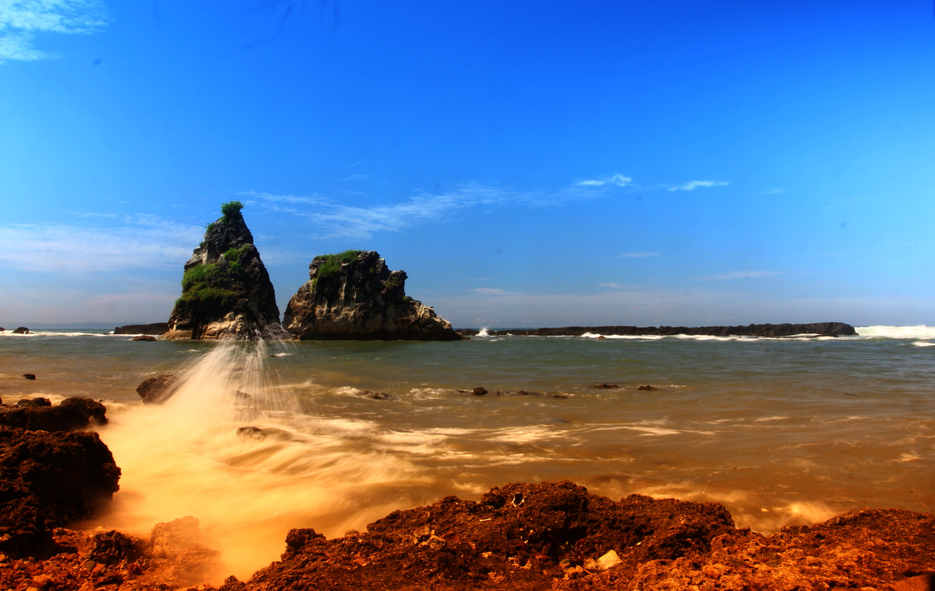 Canon EF 17-40mm F4L USM sample photo. Sawarna beach photography