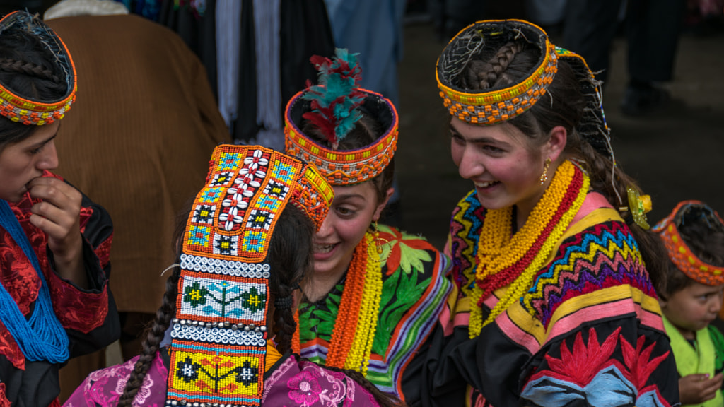 Kalashi Girls on Chilm jost festival by Rizwan Younas on 500px.com