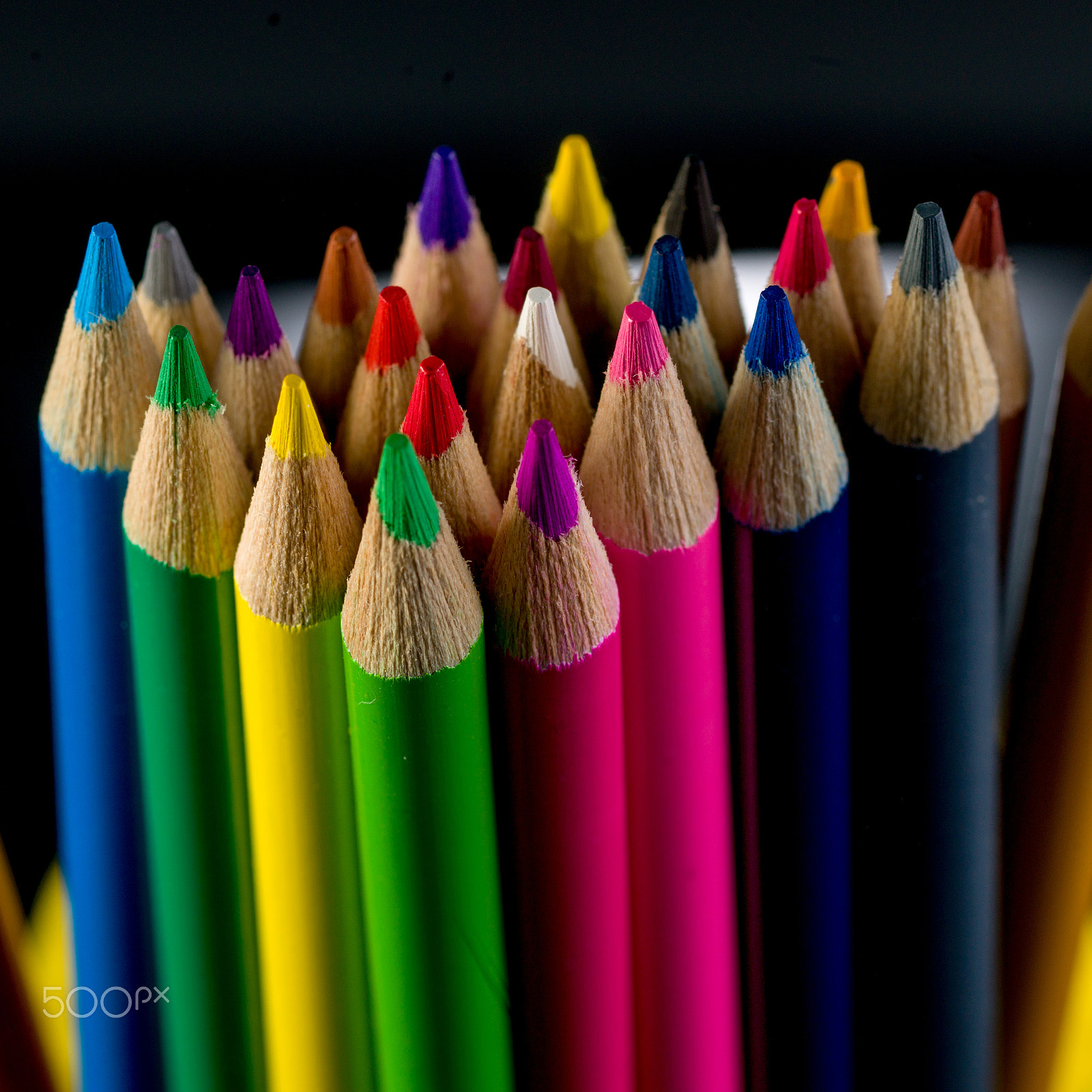 HC 120 sample photo. Rainbow pencils photography