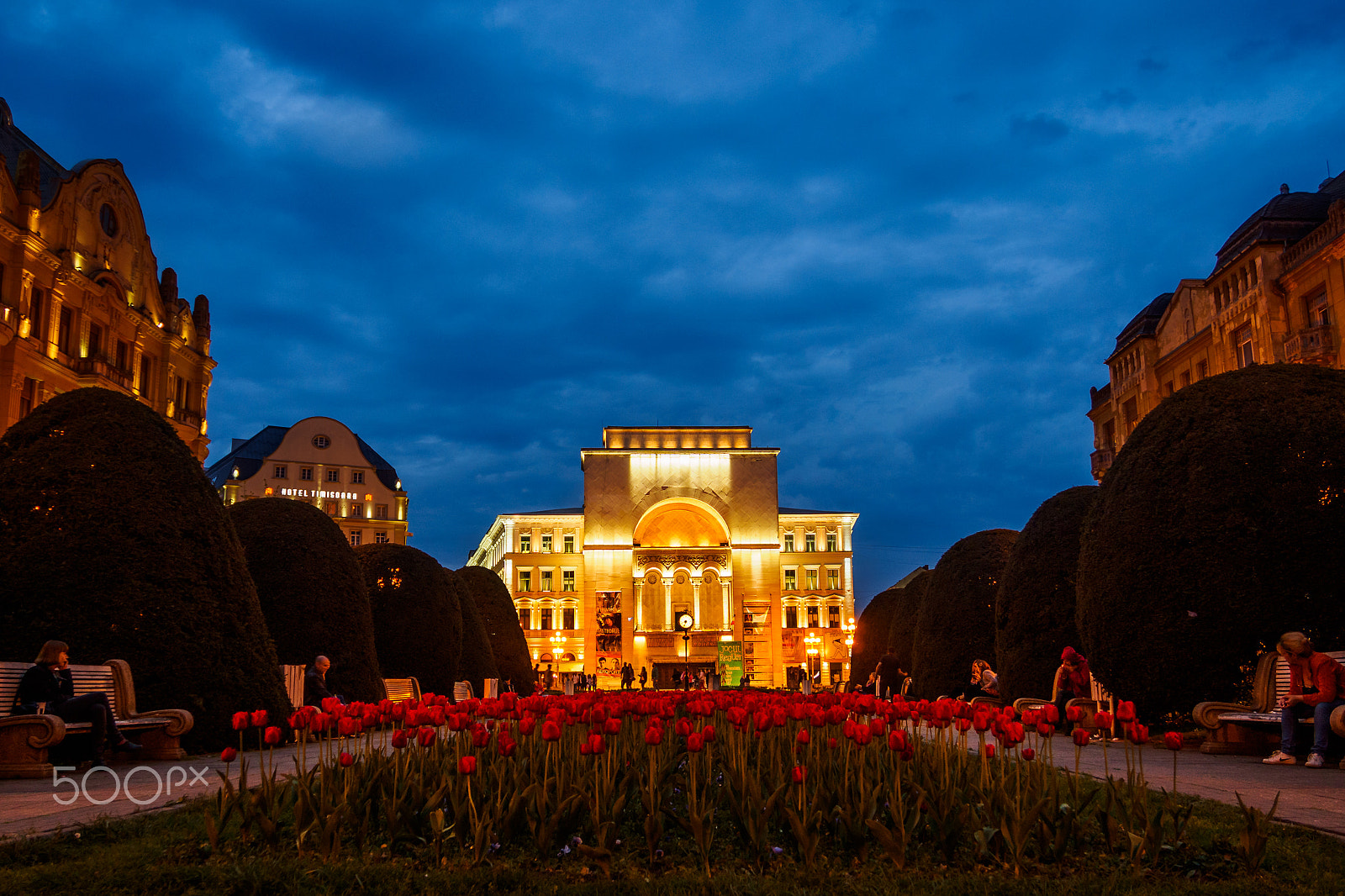 Olympus PEN E-P5 sample photo. Timisoara, at blue hour photography