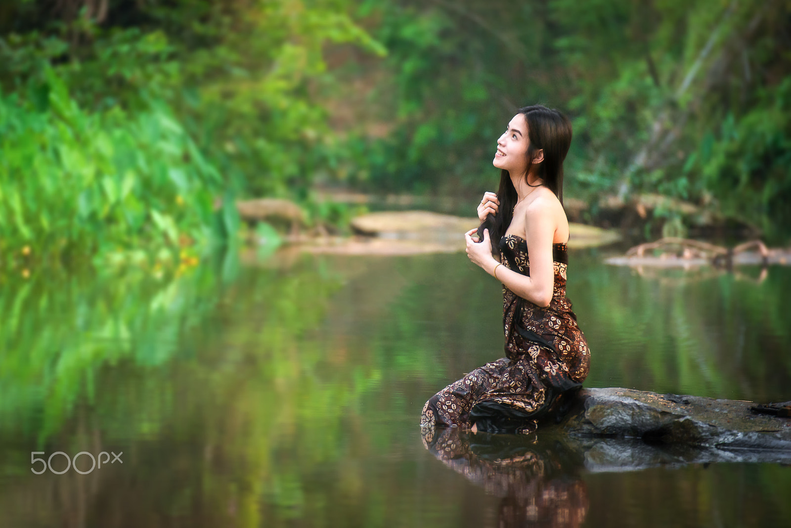 Nikon D800E sample photo. Lady in the  stream photography