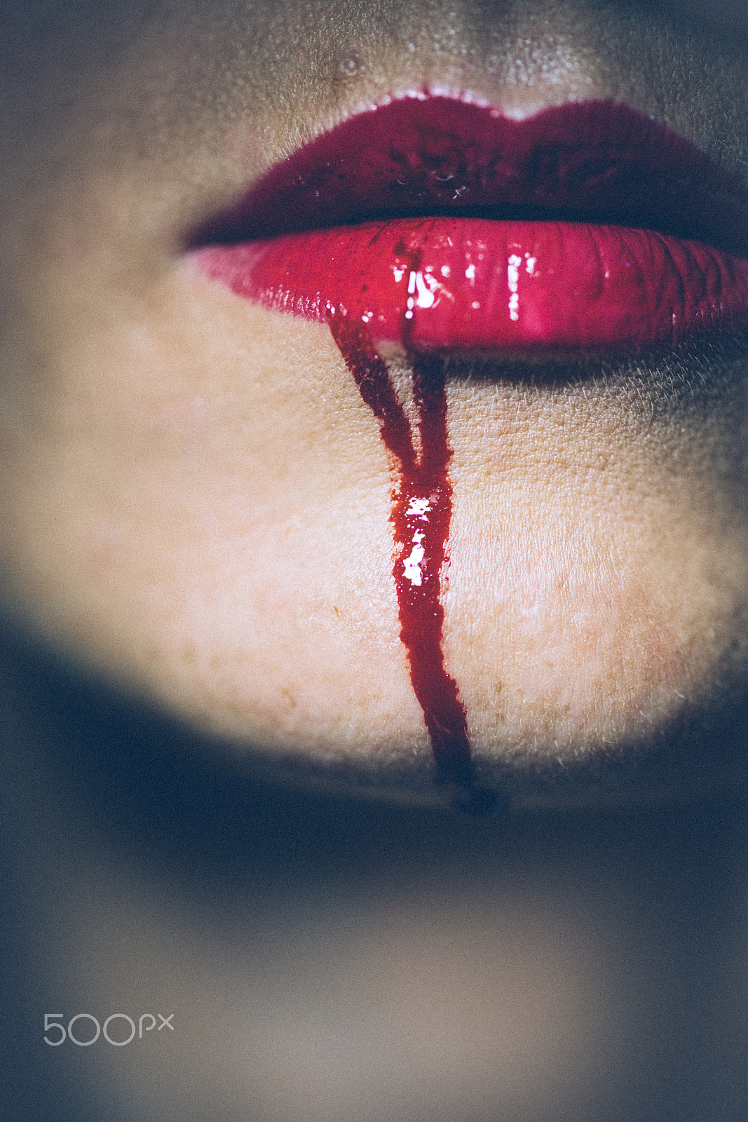 ZEISS Makro-Planar T* 100mm F2 sample photo. Bloody red lips photography