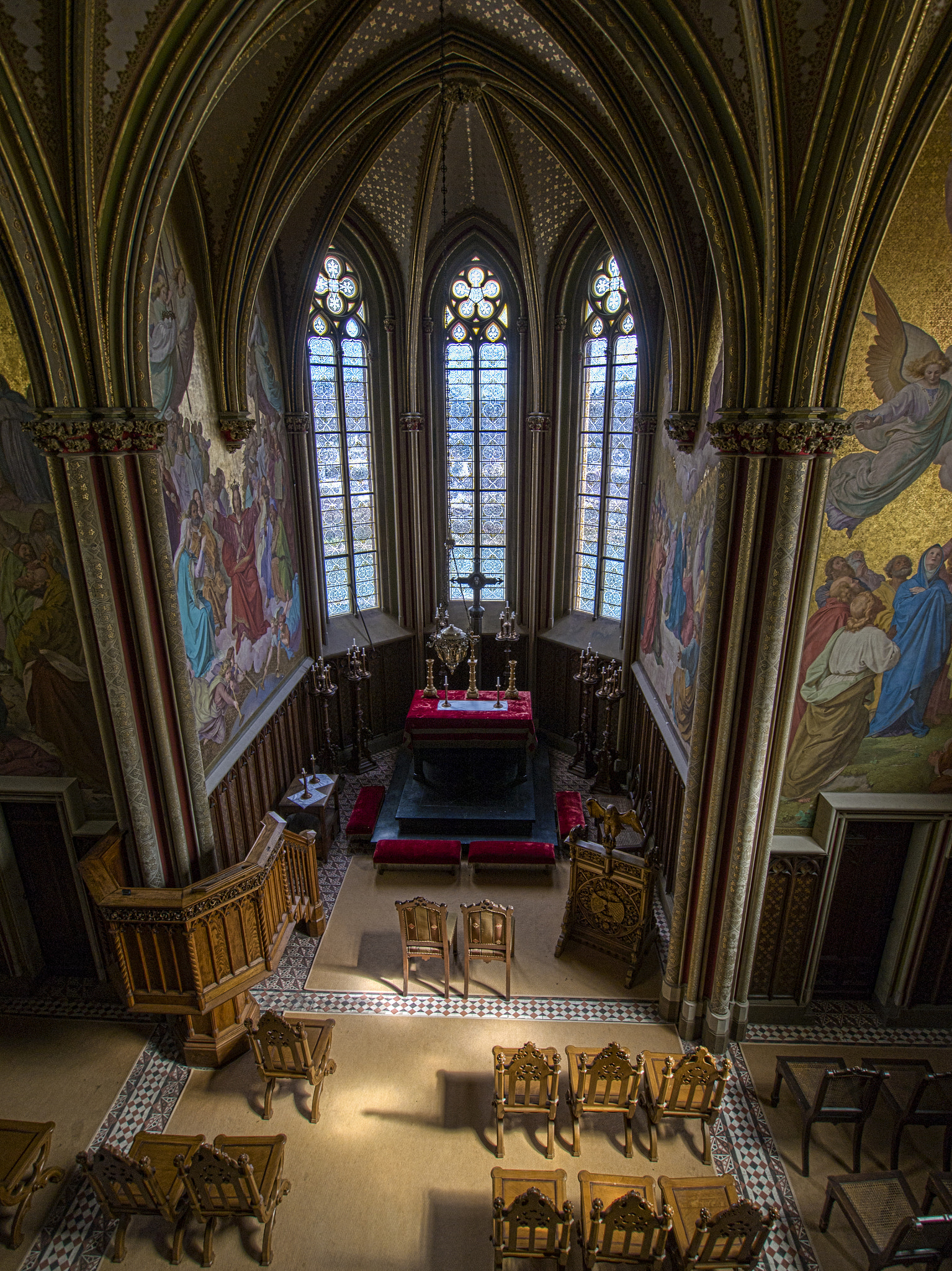 Panasonic Lumix DMC-G6 + OLYMPUS M.9-18mm F4.0-5.6 sample photo. Castle stolzenfels, chapel photography