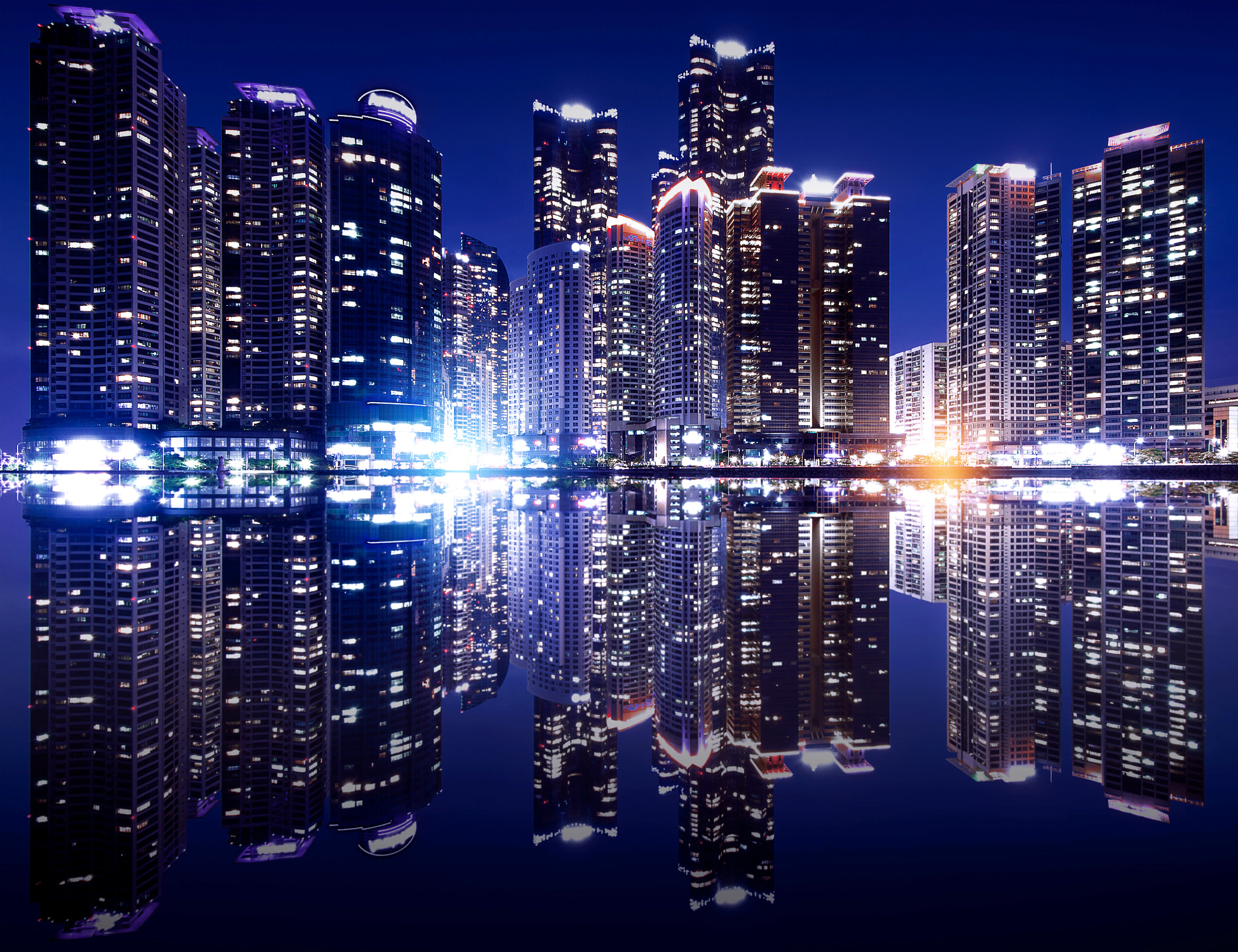 Nikon D4S sample photo. Busan cityscape with reflection effact, south korea skyline.( da photography