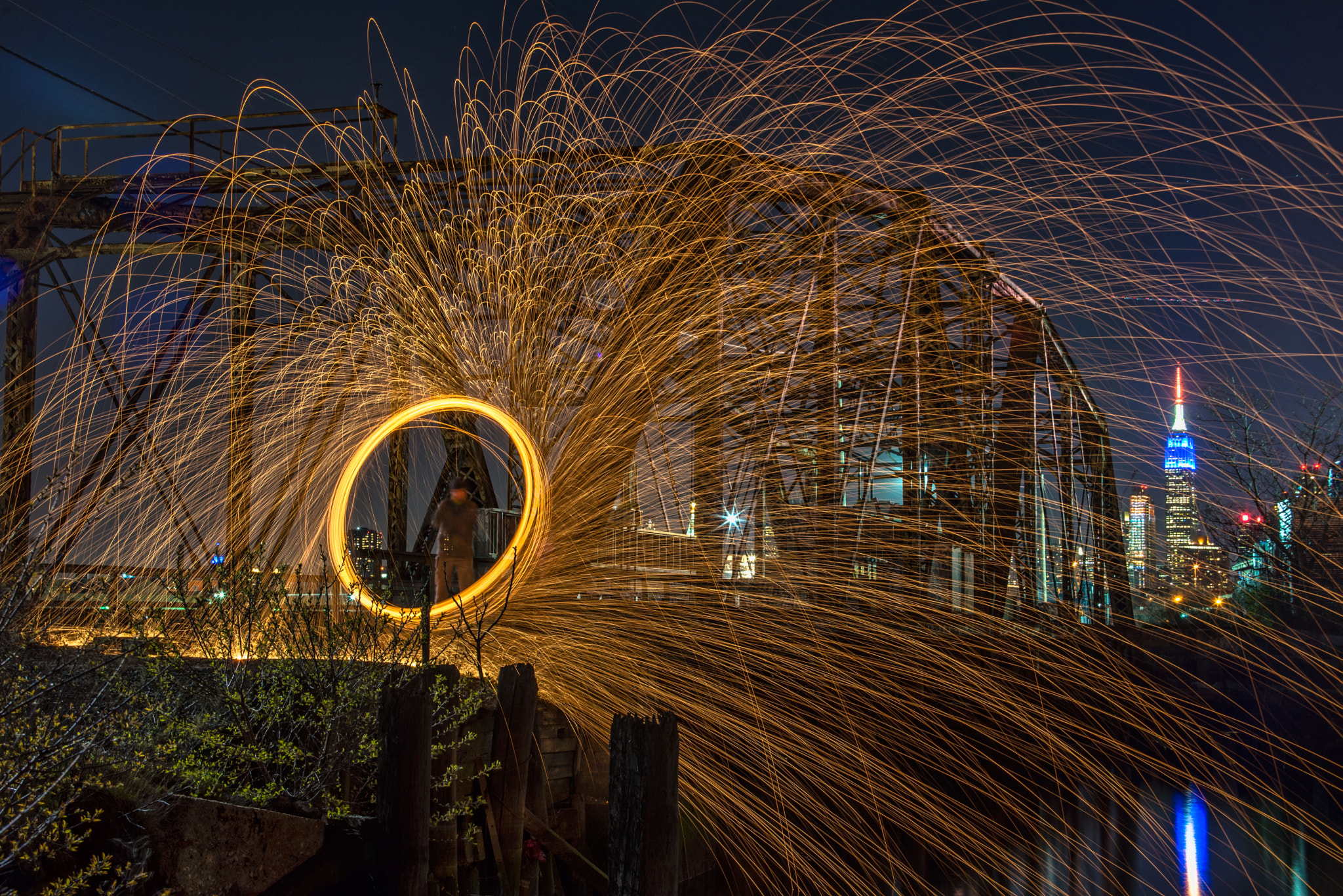 Nikon D600 + Sigma 28-200mm F3.5-5.6 Compact Aspherical Hyperzoom Macro sample photo. Steel wool photography