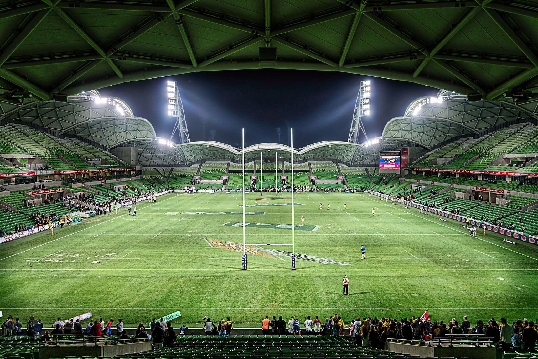 Sony a7R II + Sony E 10-18mm F4 OSS sample photo. Aami park, melbourne after the rugby photography