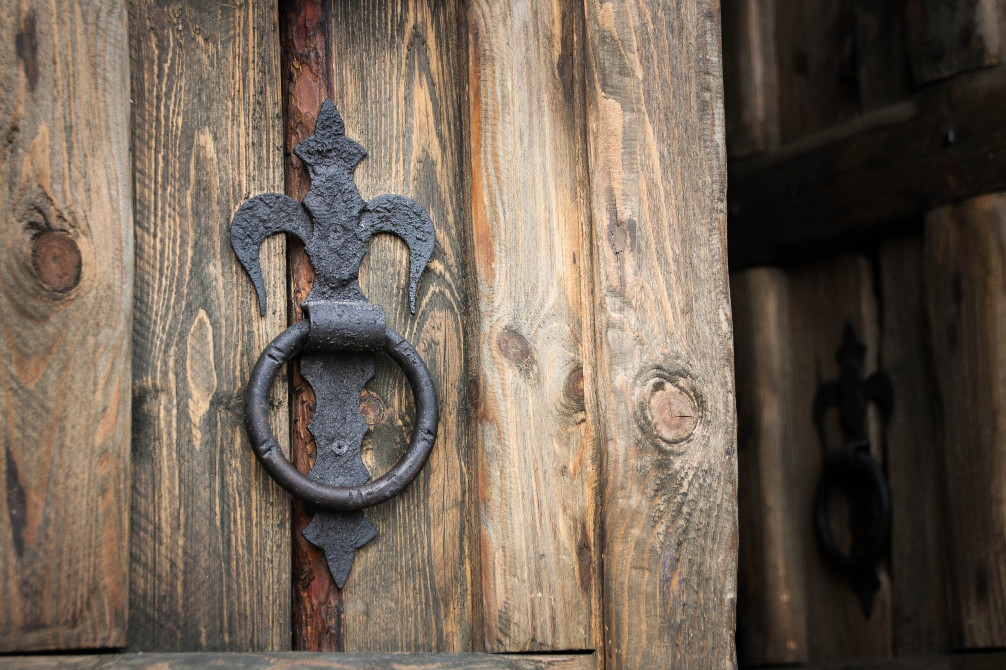 Canon EOS 1000D (EOS Digital Rebel XS / EOS Kiss F) sample photo. Vintage iron handle in the form of a ring photography