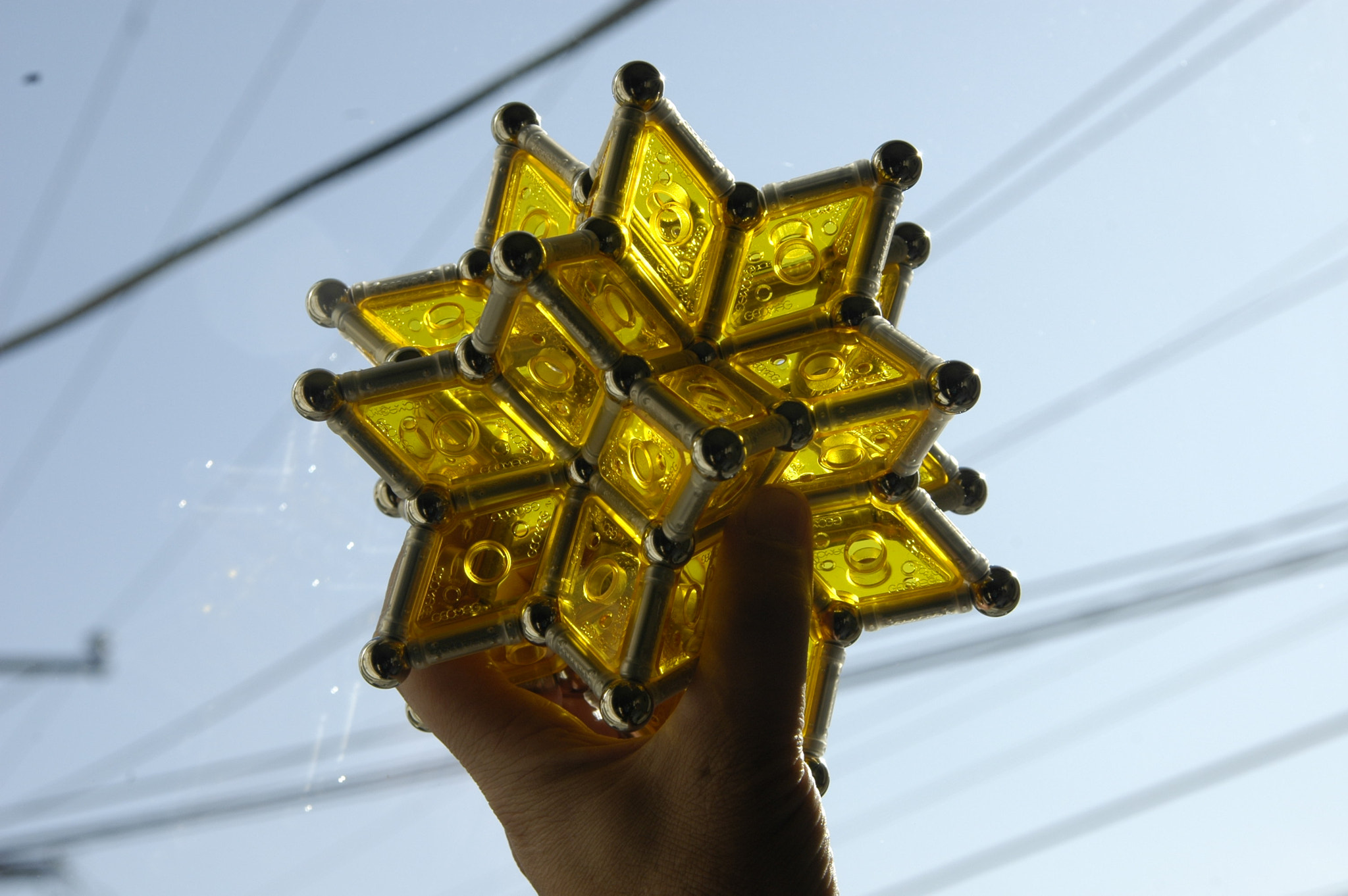Nikon D70 sample photo. Rhombic hexacontahedron in geomag photography