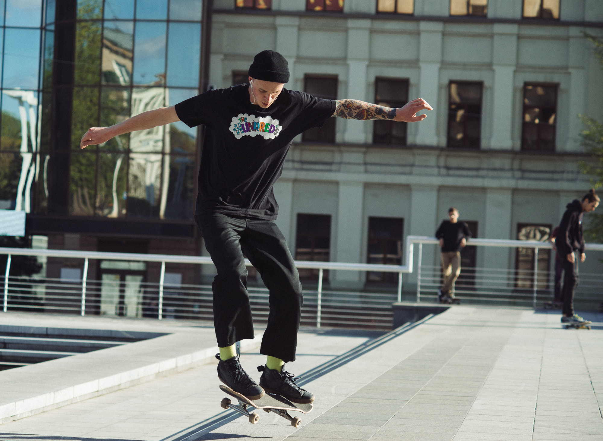 Nikon D610 + AF Zoom-Nikkor 70-210mm f/4 sample photo. Skater in black photography