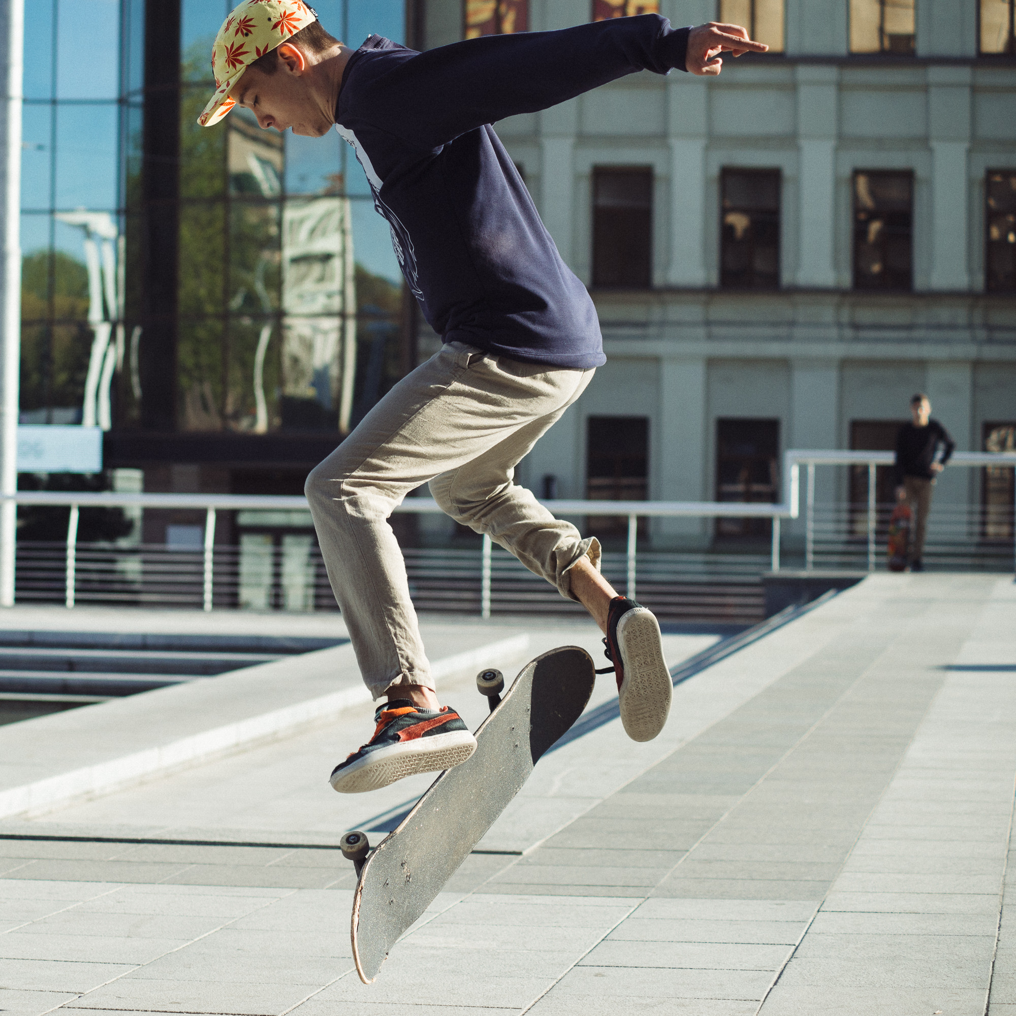 Nikon D610 + AF Zoom-Nikkor 70-210mm f/4 sample photo. Skater jump photography