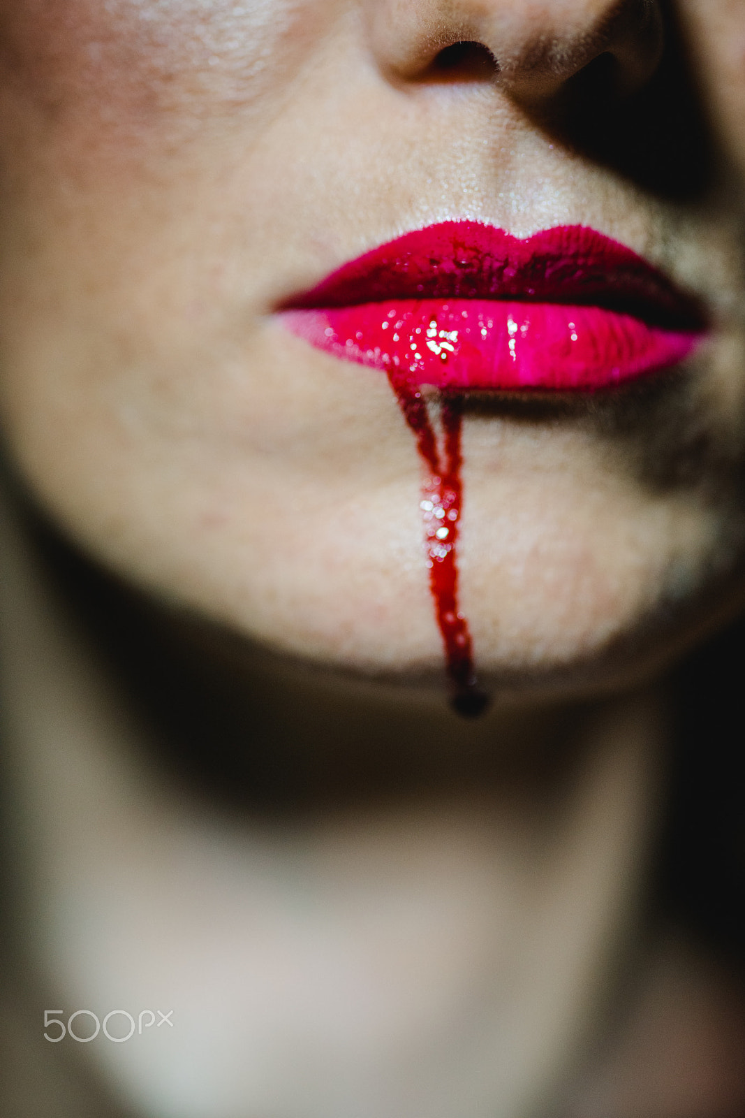 ZEISS Makro-Planar T* 100mm F2 sample photo. Bloody red lips photography