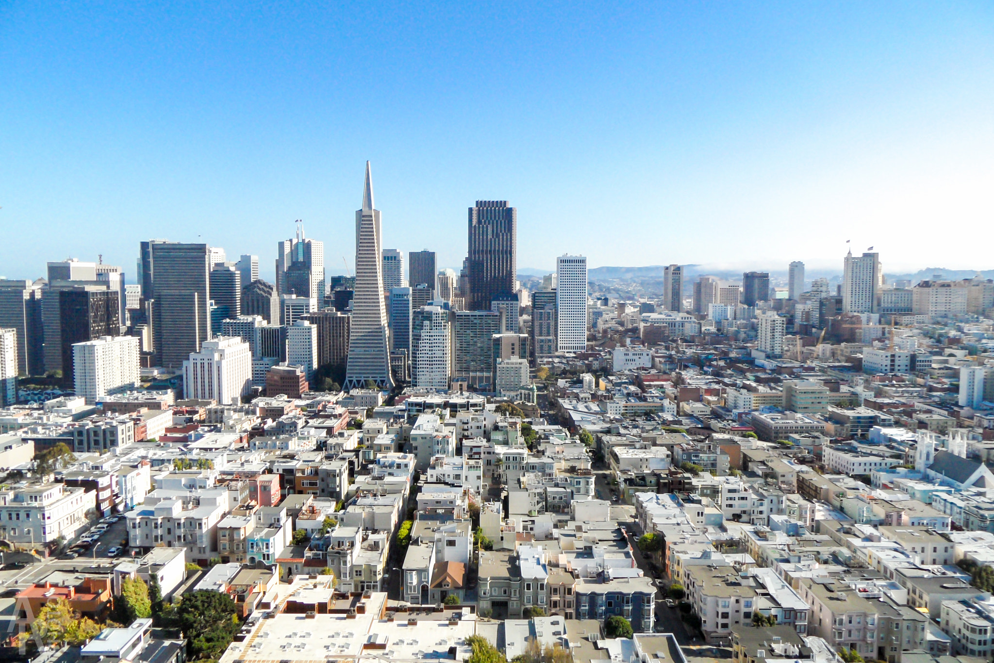Samsung WB650 / VLUU WB650 /  WB660 sample photo. San francisco from coit tower photography
