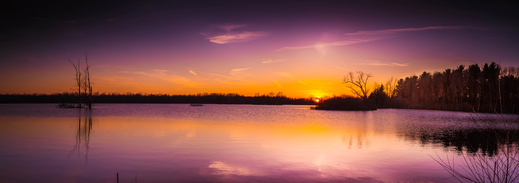 Nikon D750 + Samyang 35mm F1.4 AS UMC sample photo. Iroquois national wildlife refuge sunset. photography