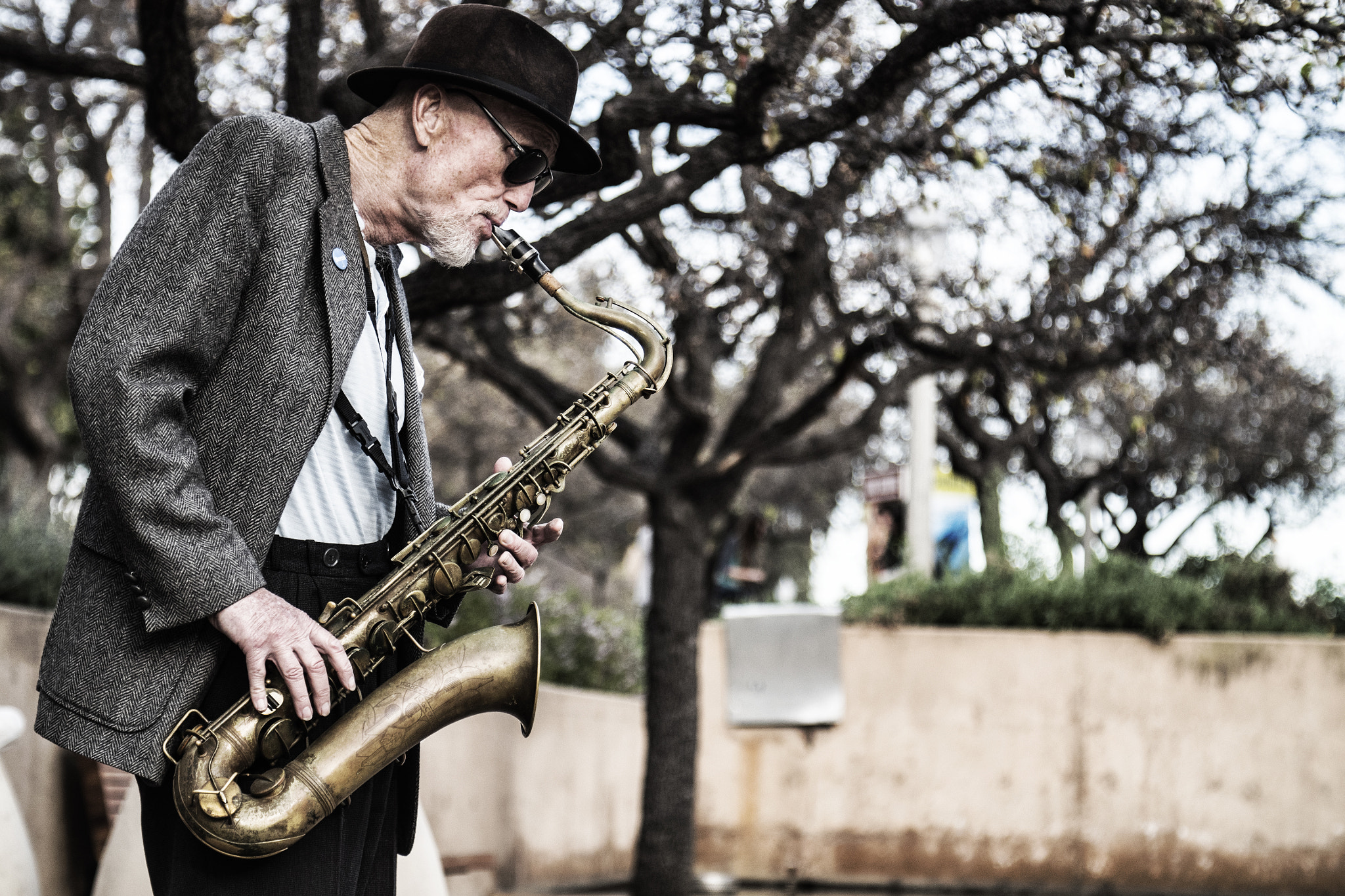 Panasonic Lumix DMC-GH4 + Canon EF 24-105mm F4L IS USM sample photo. Sax man photography