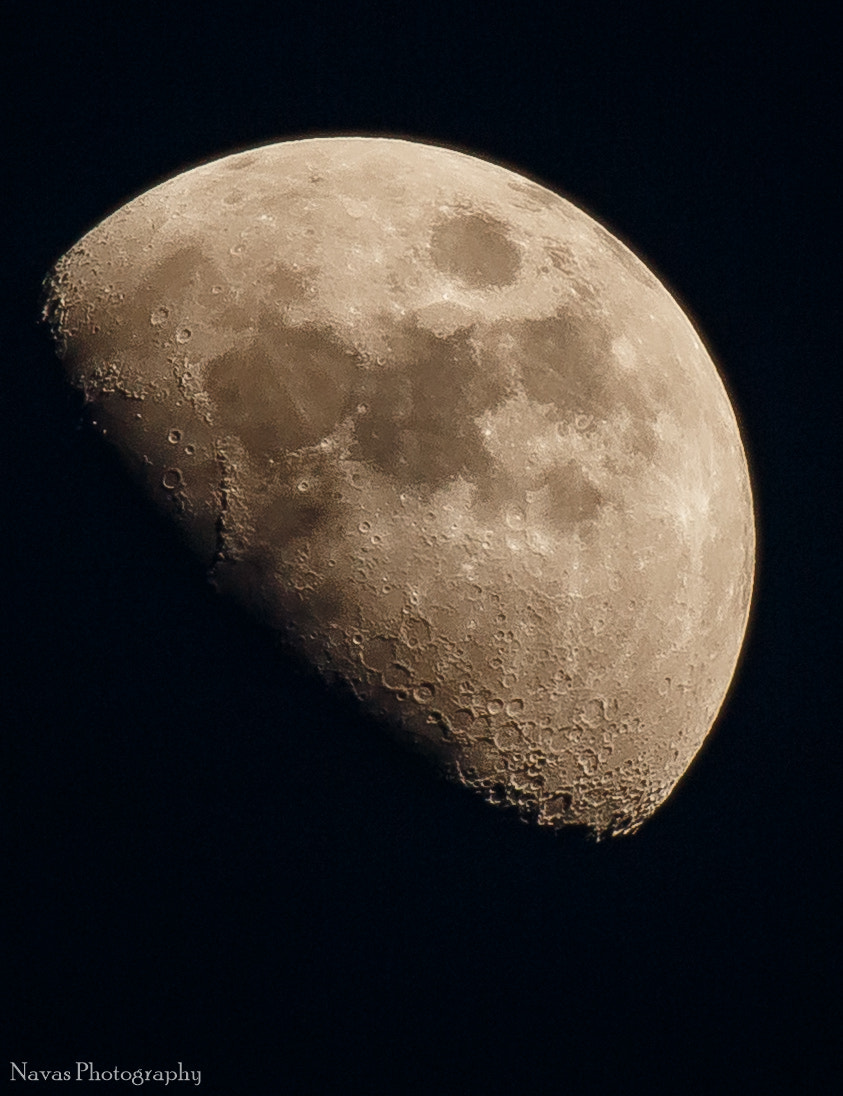 Canon EF 100-400mm F4.5-5.6L IS USM sample photo. Half moon photography