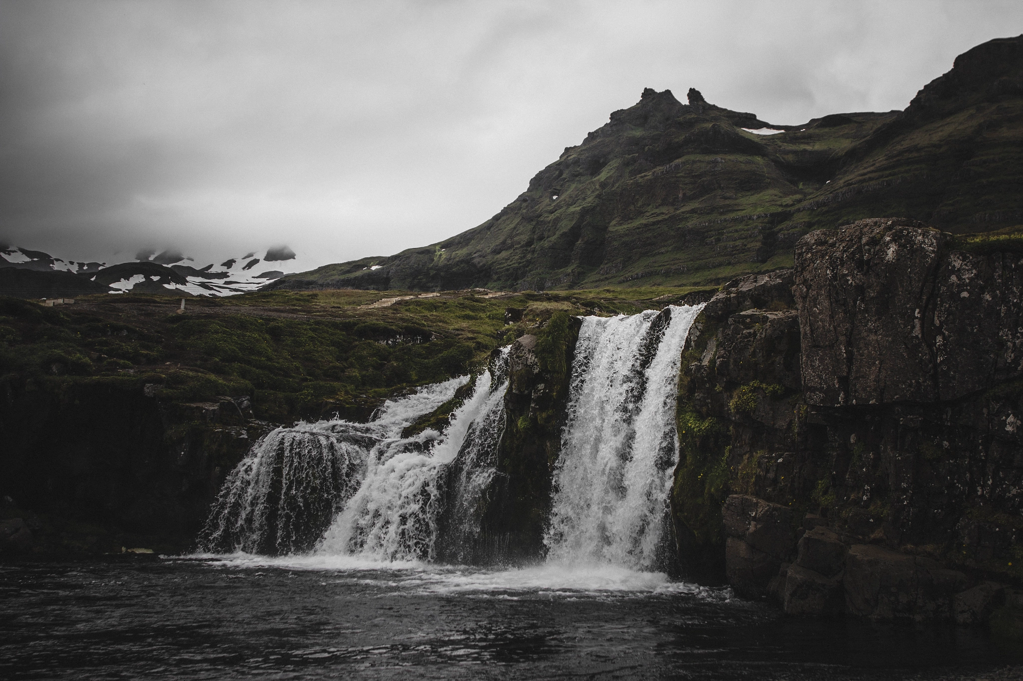 Sigma 24mm f/1.8 DG Macro EX sample photo. Kirkjufellsfoss photography