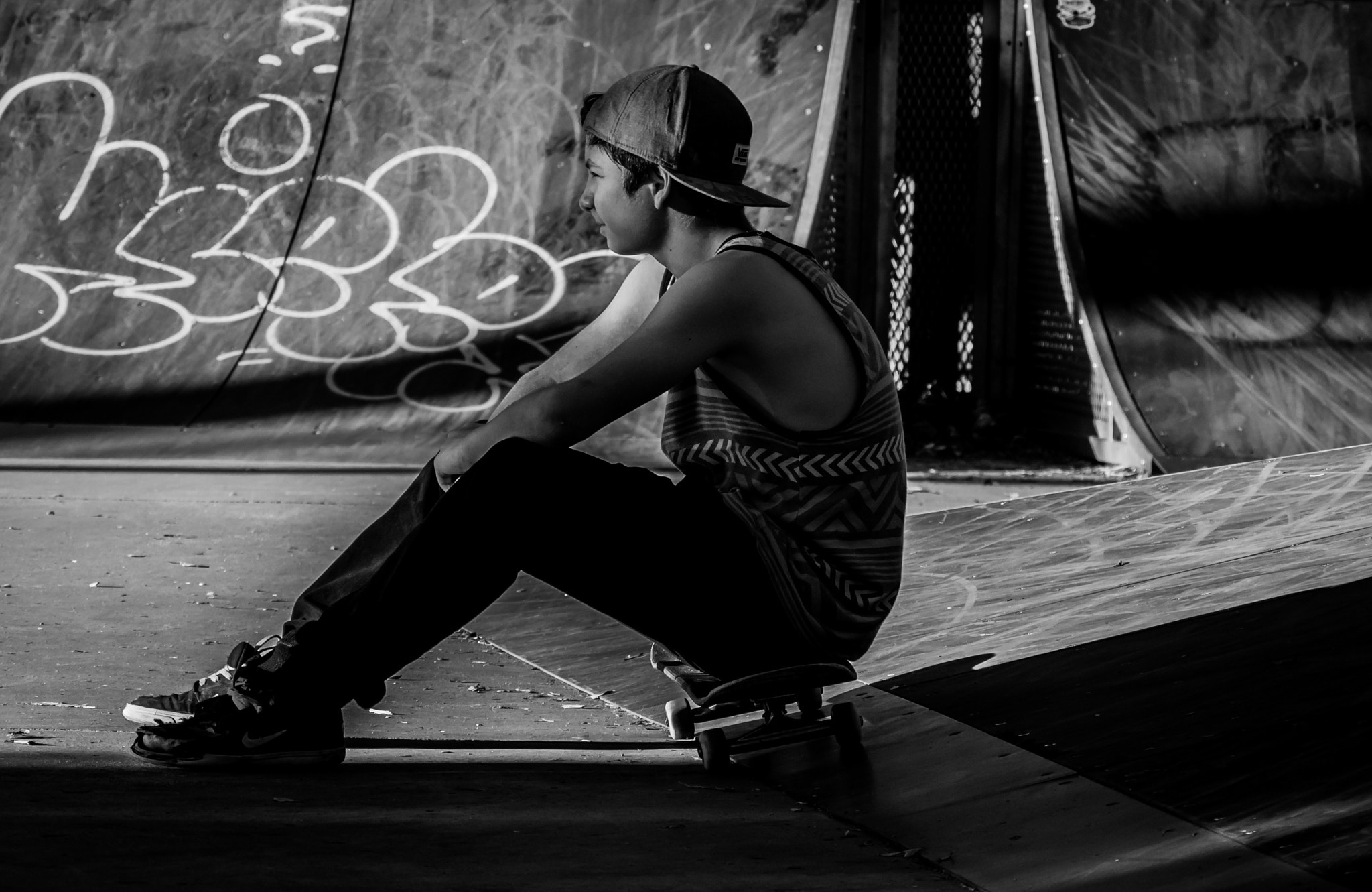 Nikon 1 Nikkor VR 30-110mm F3.8-5.6 sample photo. Thoughts of skating photography