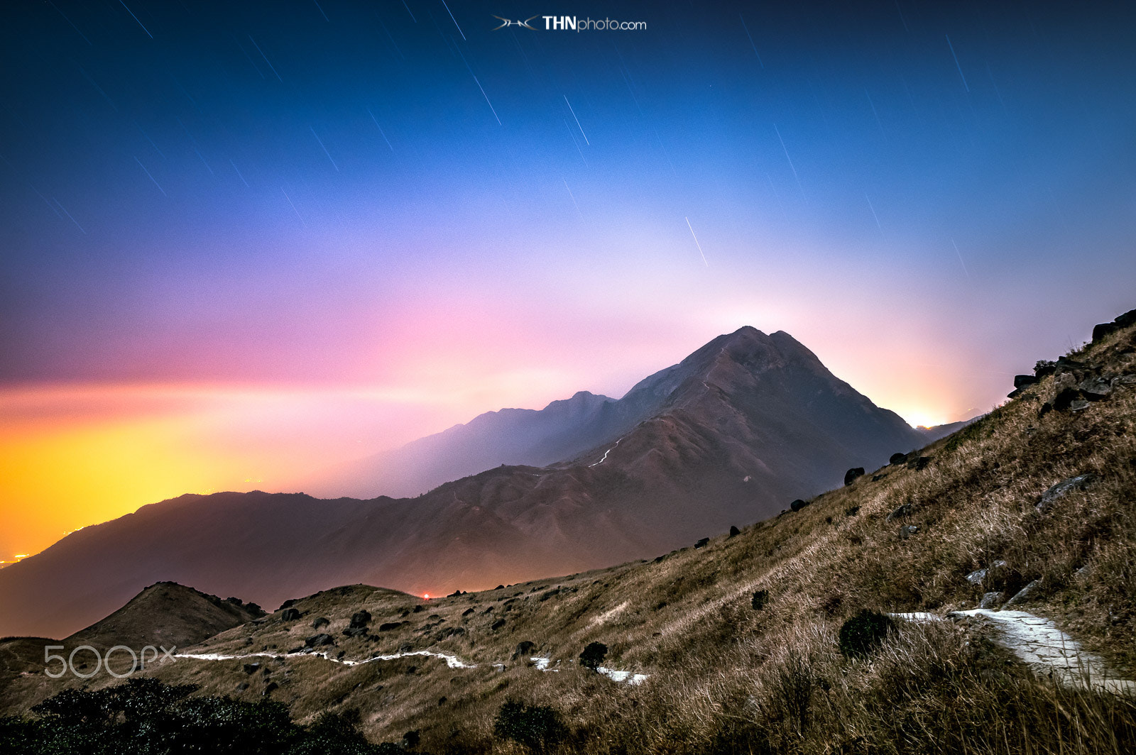 Sigma 17-50mm F2.8 EX DC OS HSM sample photo. Hong kong mountainscape at night photography