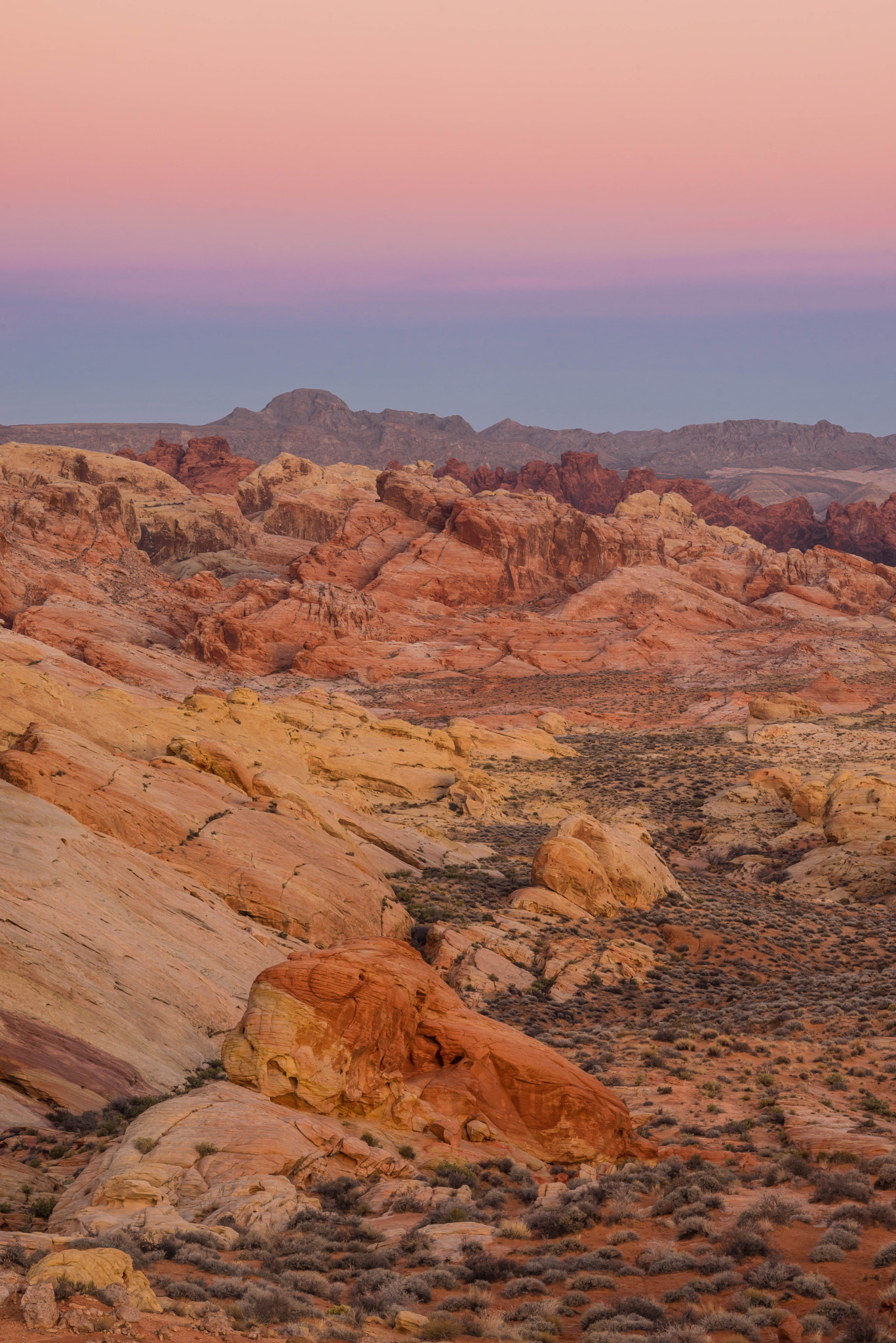 Sony a7R + 70-200mm F2.8 sample photo. Valley of fire sunrise photography
