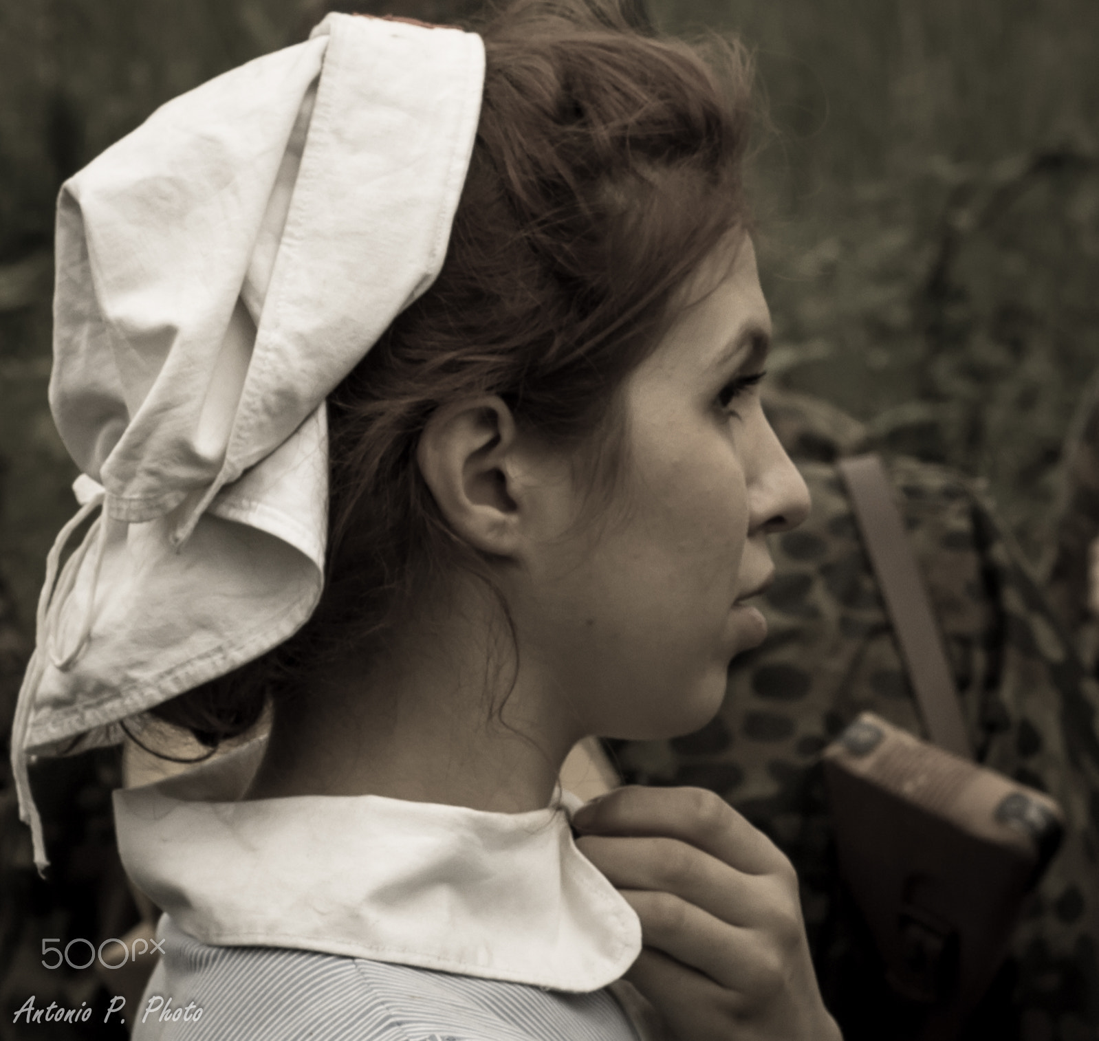 Canon EOS 70D + Canon EF 50mm f/1.8 sample photo. The nurse - reenactintg ww ii photography