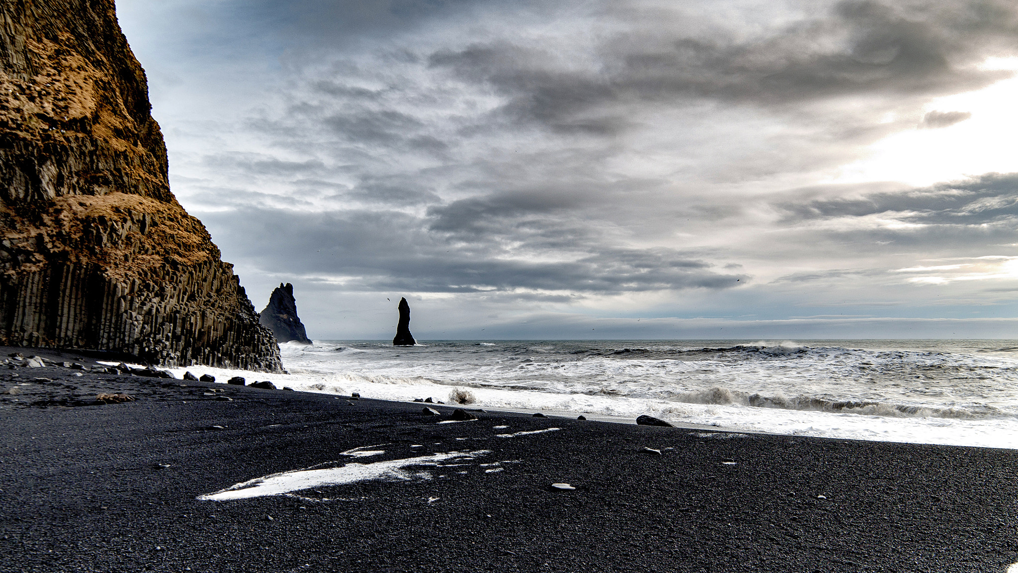 Pentax K-30 + A Series Lens sample photo. Black beach photography