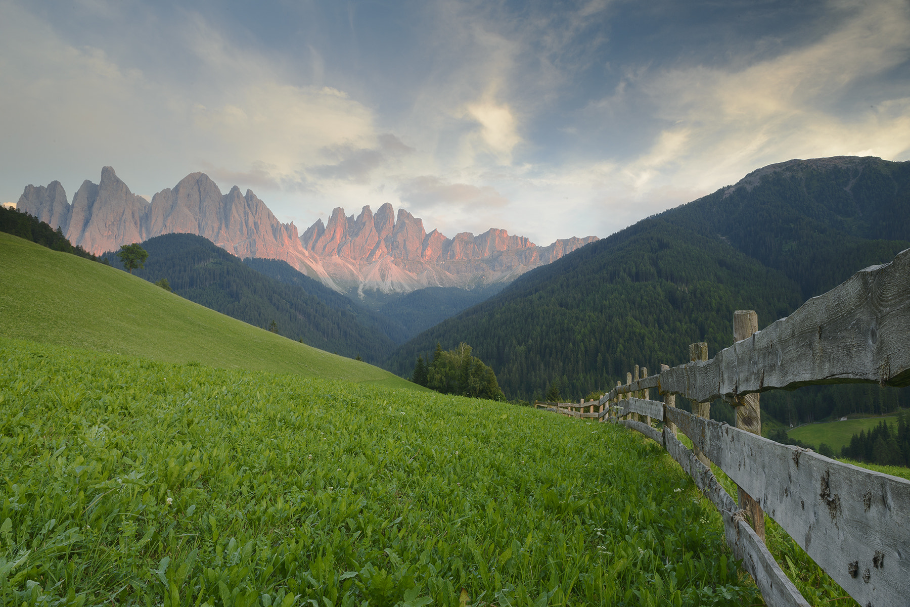 Nikon D800E + Nikon AF Nikkor 24mm F2.8D sample photo. Staccionata, prati ed odle photography