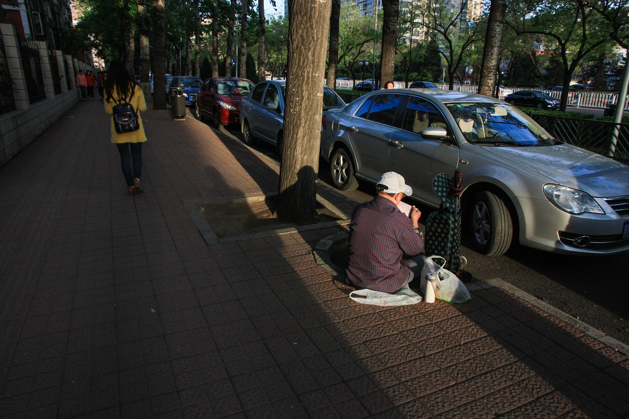Canon EOS 450D (EOS Rebel XSi / EOS Kiss X2) sample photo. 街头看报的老人 photography