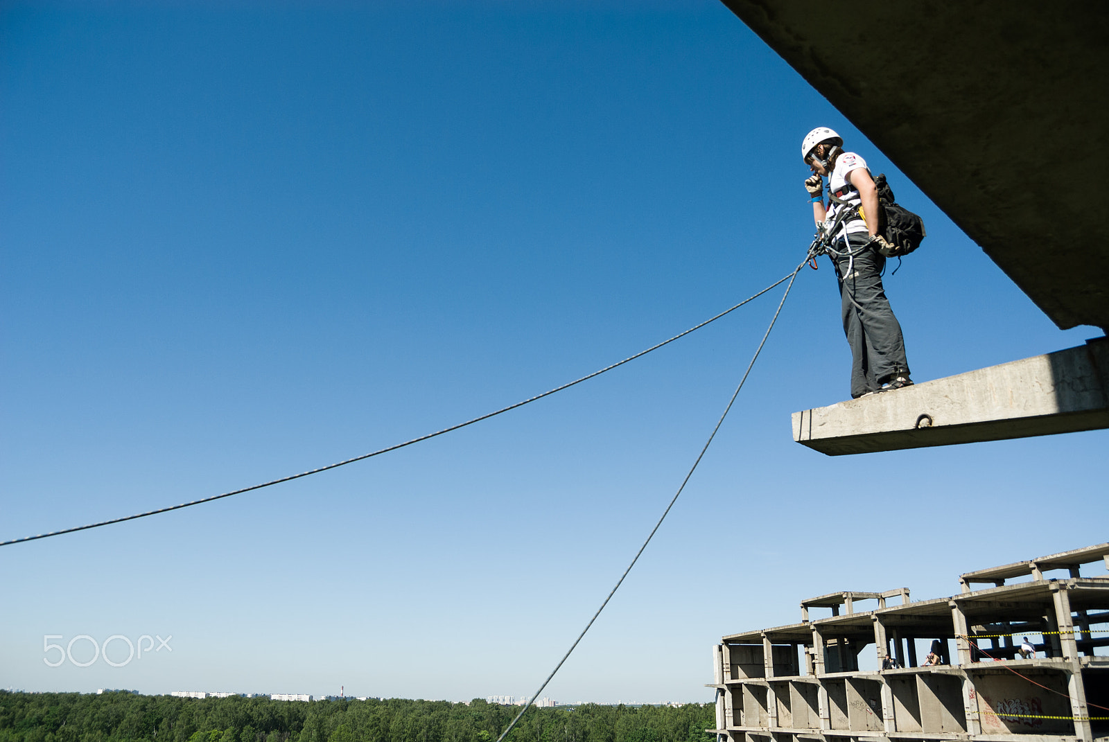 Nikon D200 sample photo. Extreme sports ropejumping photography