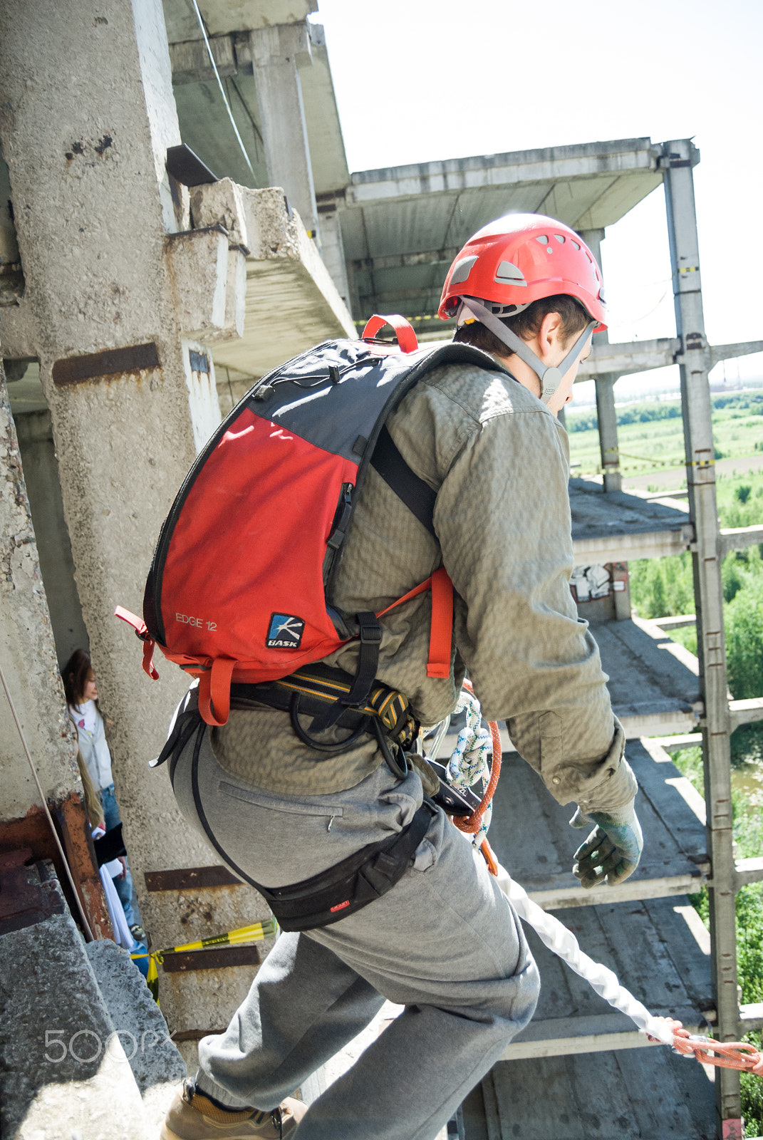 Nikon D200 sample photo. Extreme sports ropejumping photography