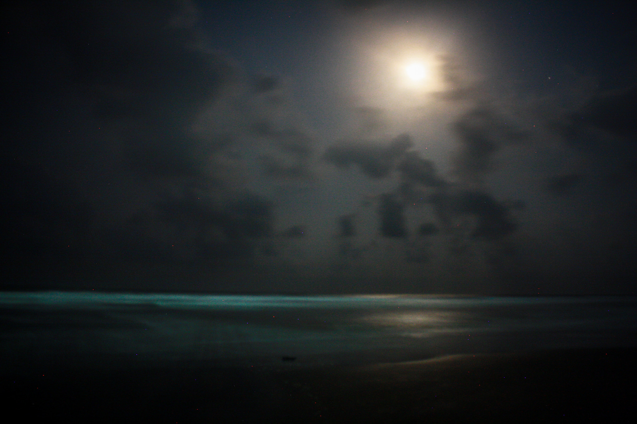 Canon EOS 1000D (EOS Digital Rebel XS / EOS Kiss F) + Canon EF-S 18-55mm F3.5-5.6 III sample photo. Moonlight photography