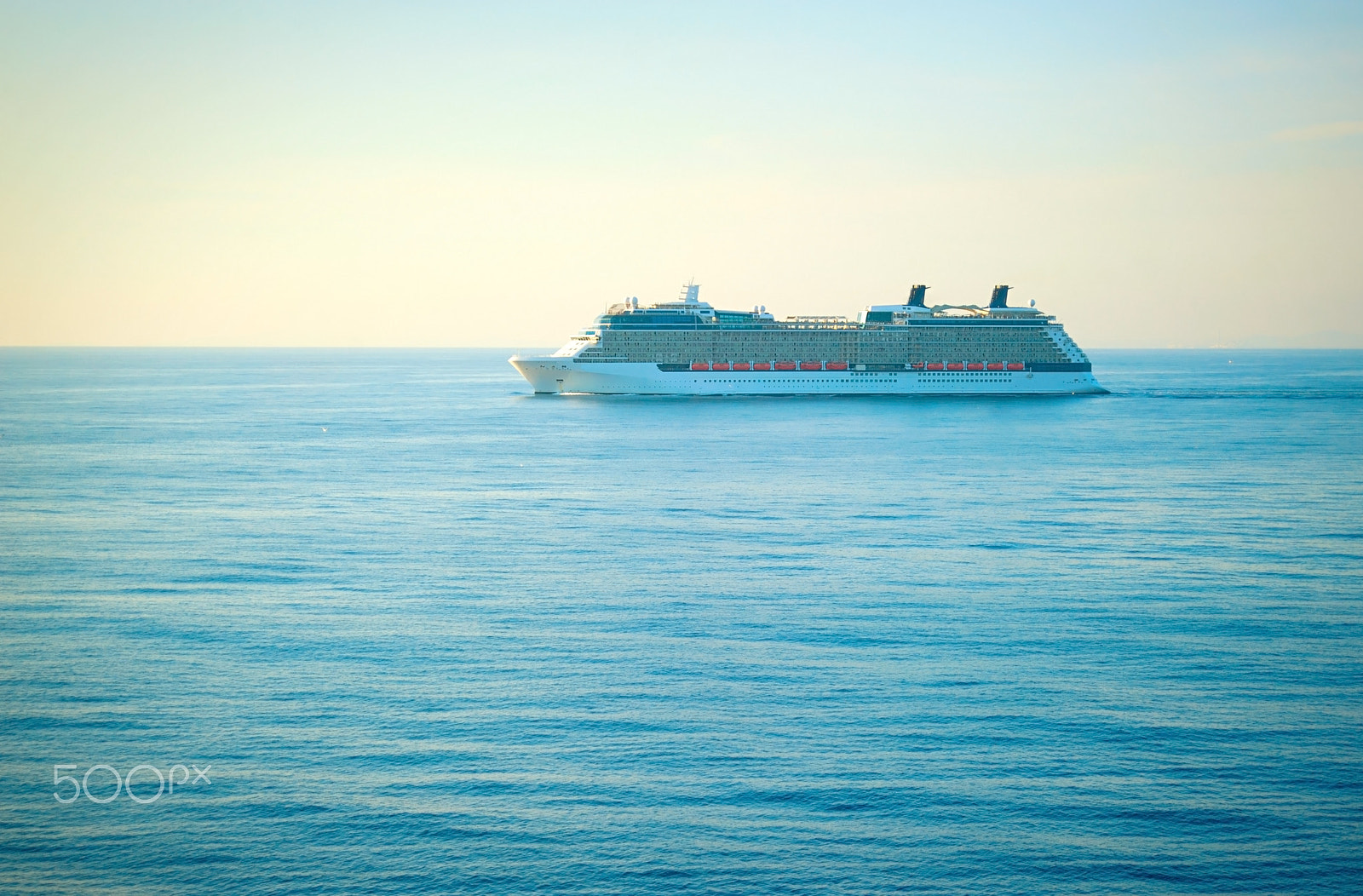 AF Zoom-Nikkor 28-80mm f/3.3-5.6G sample photo. Cruise liner at sunset photography