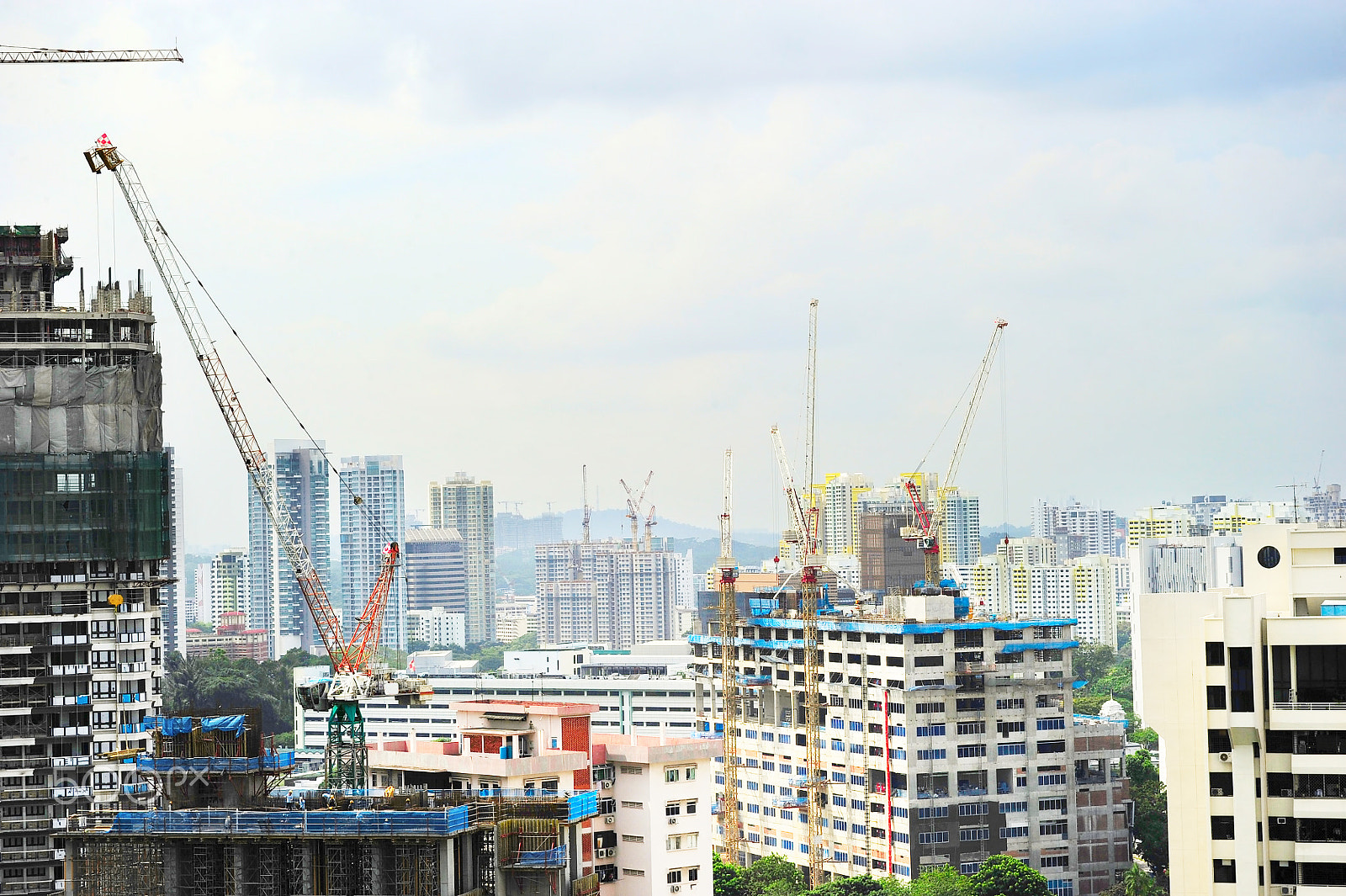 AF Zoom-Nikkor 28-80mm f/3.3-5.6G sample photo. Construction activity, singapore photography
