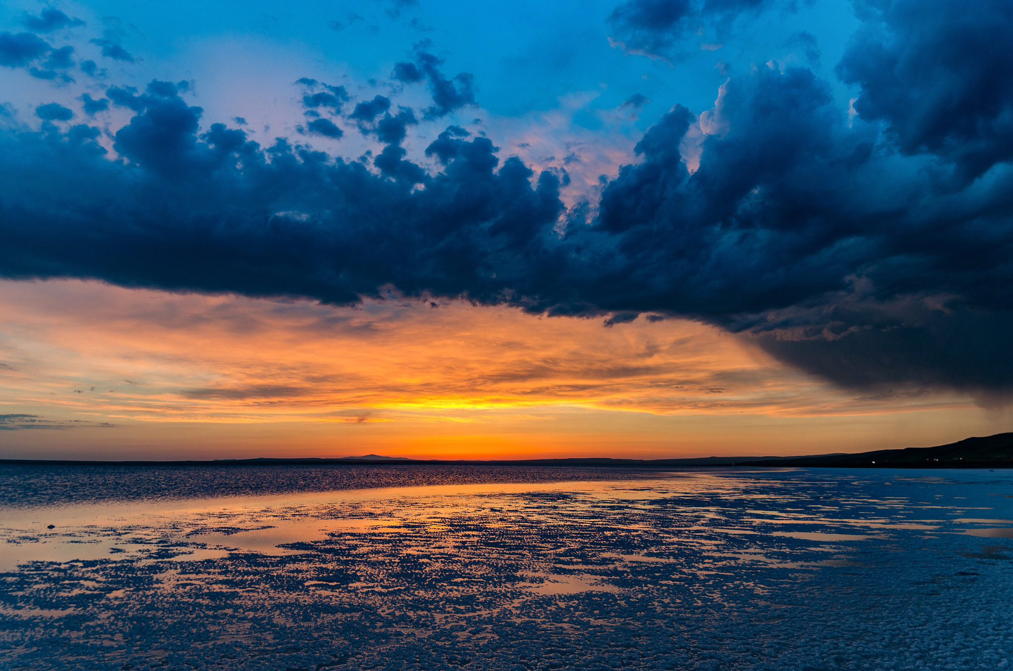 Pentax K-30 + A Series Lens sample photo. Sunset at salt lake photography