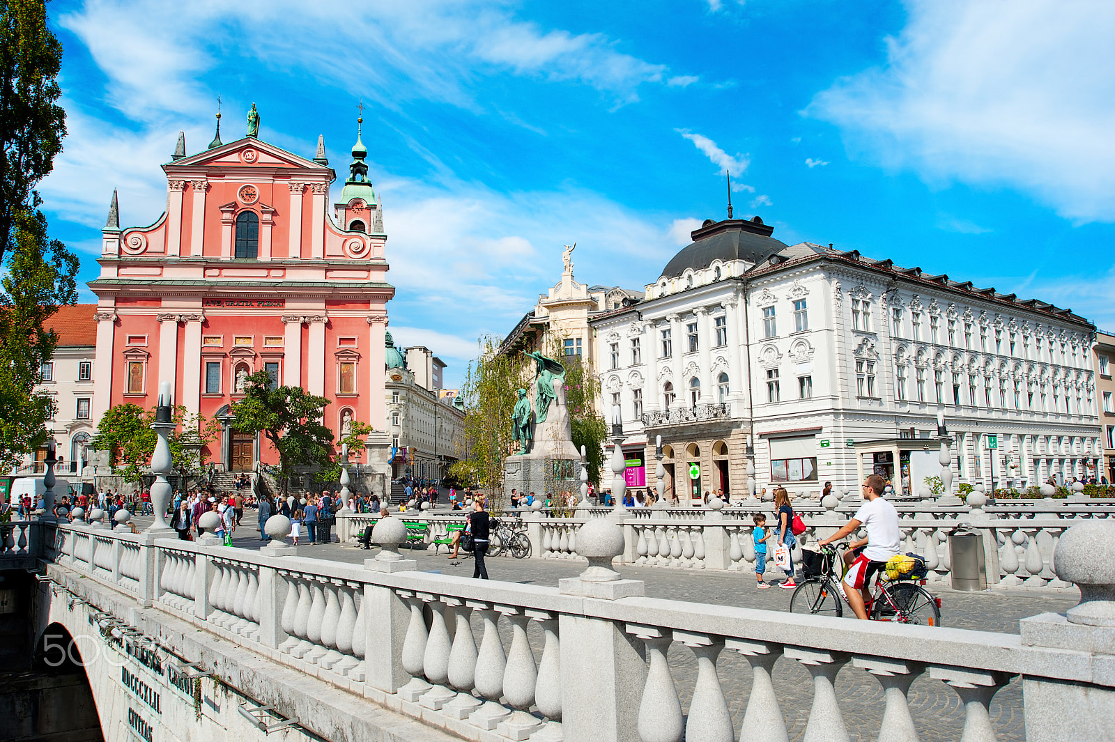 AF Zoom-Nikkor 28-80mm f/3.3-5.6G sample photo. Triple bridge and preseren square, ljubljana photography