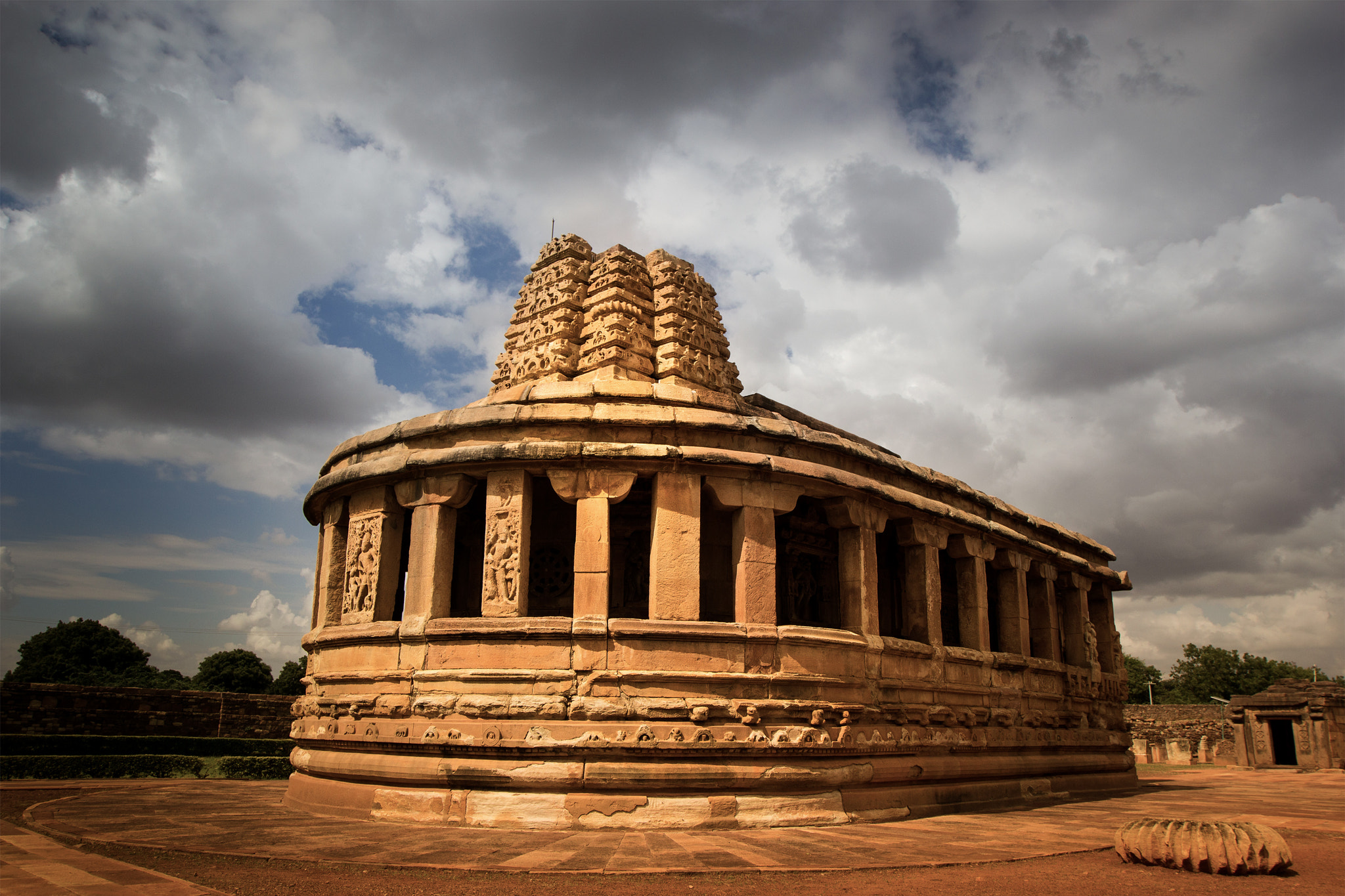 Canon EF 16-35mm F2.8L II USM sample photo. Clouds and sun were playing hide and seek during this shot. took this near badami caves, karnataka. photography
