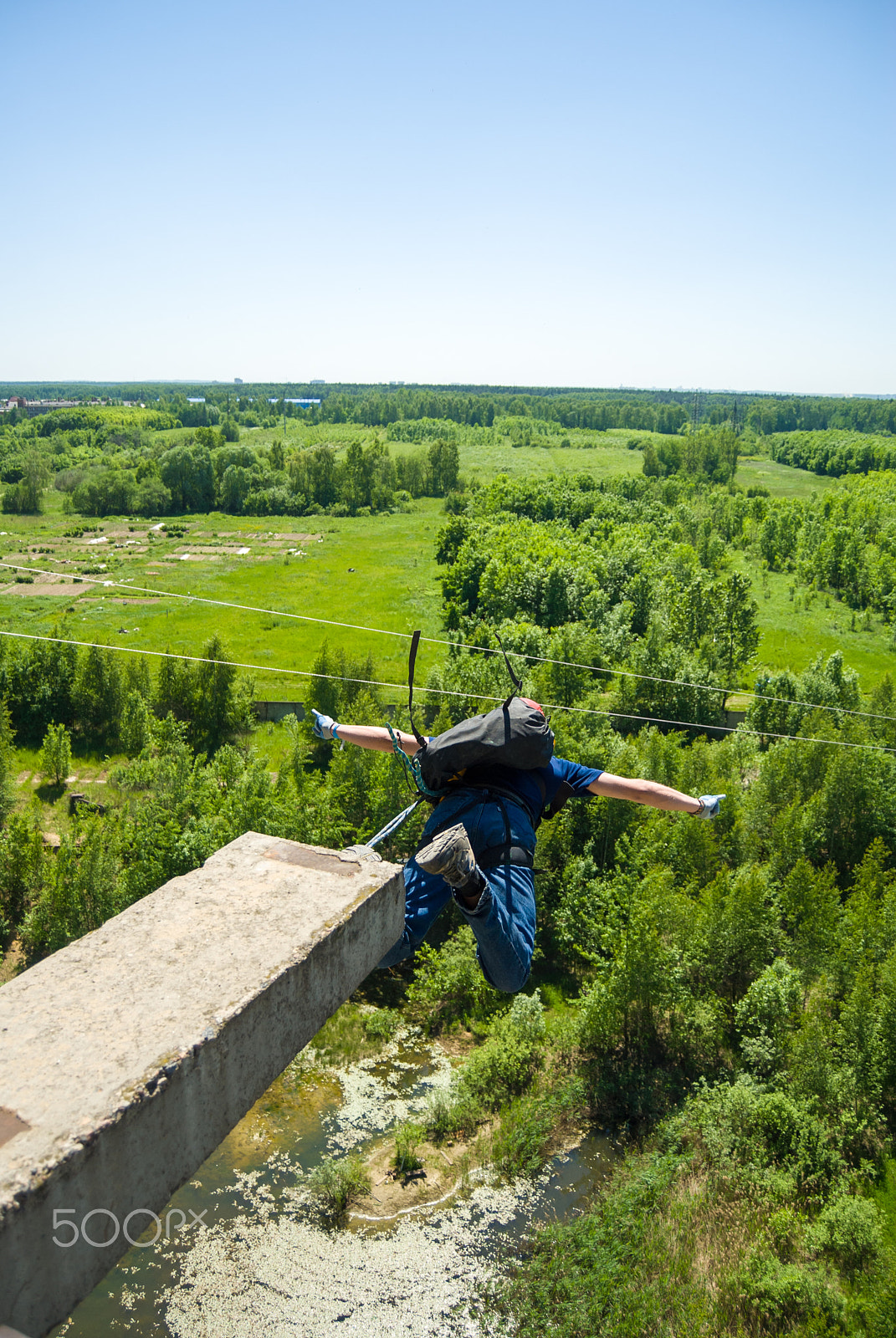 Nikon D200 sample photo. Extreme sports ropejumping photography