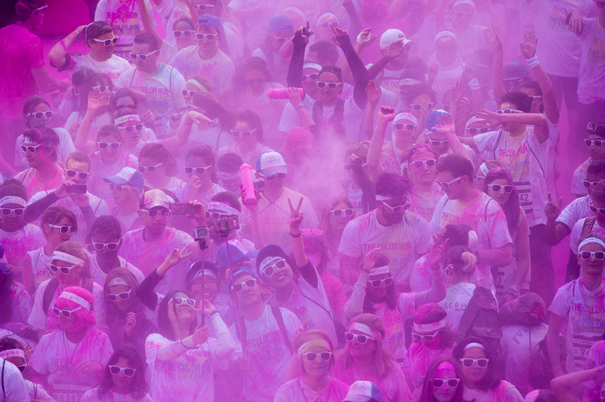 Nikon Nikkor AF-S 300mm F4E PF ED VR sample photo. Color run photography