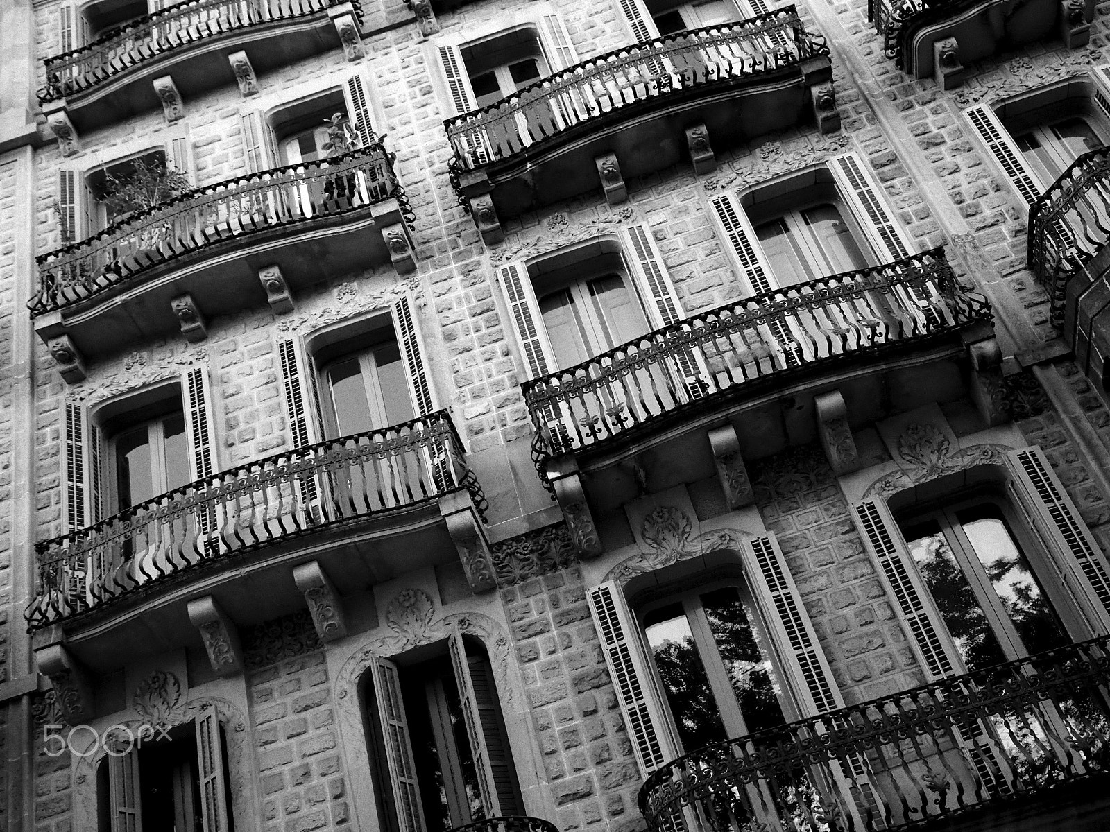 Olympus PEN-F + Olympus M.Zuiko Digital ED 14-42mm F3.5-5.6 EZ sample photo. Barcelona apartment balconies photography