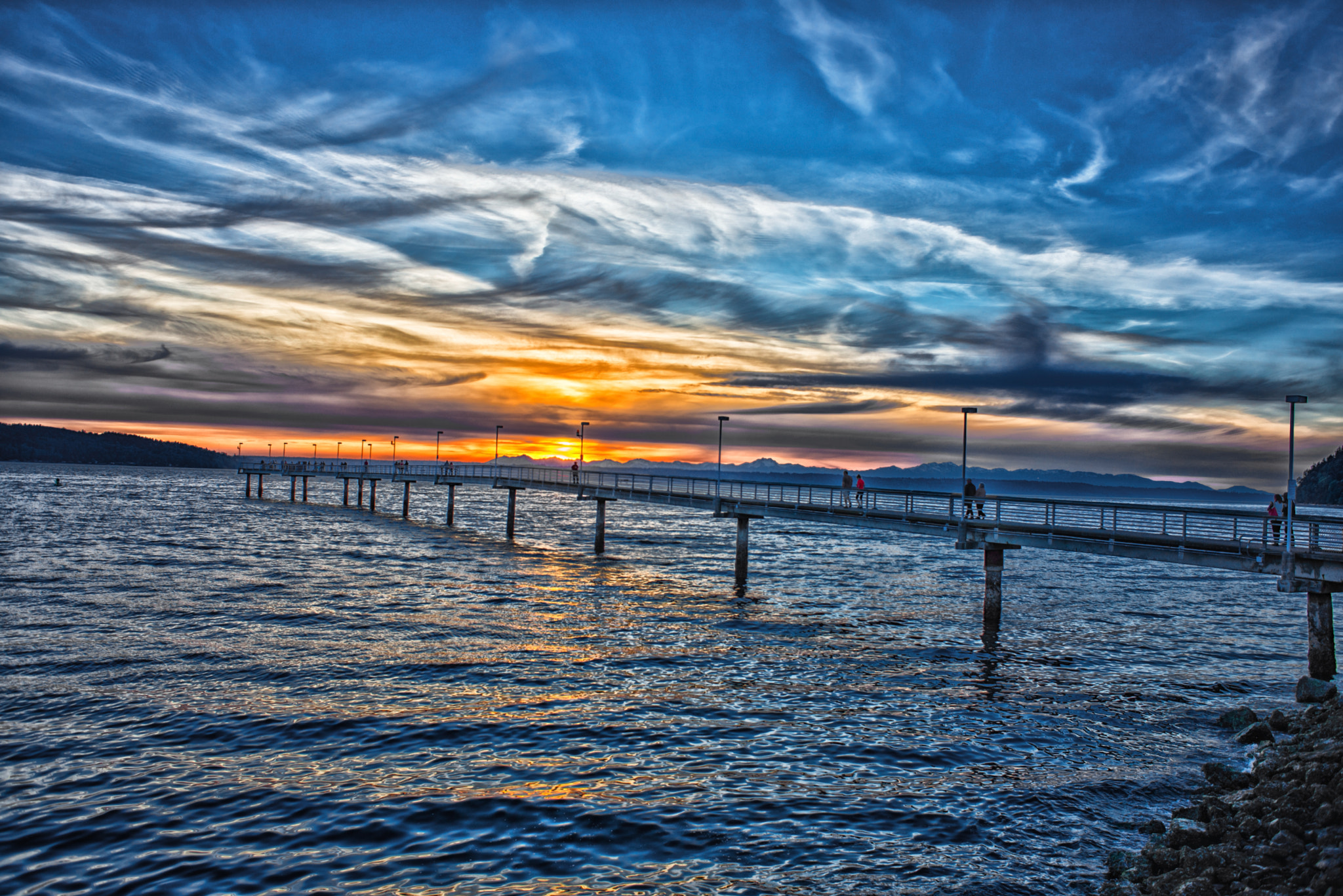 Nikon D610 + Nikon AF Nikkor 28mm F2.8D sample photo. Dramatic sunset and wharf photography